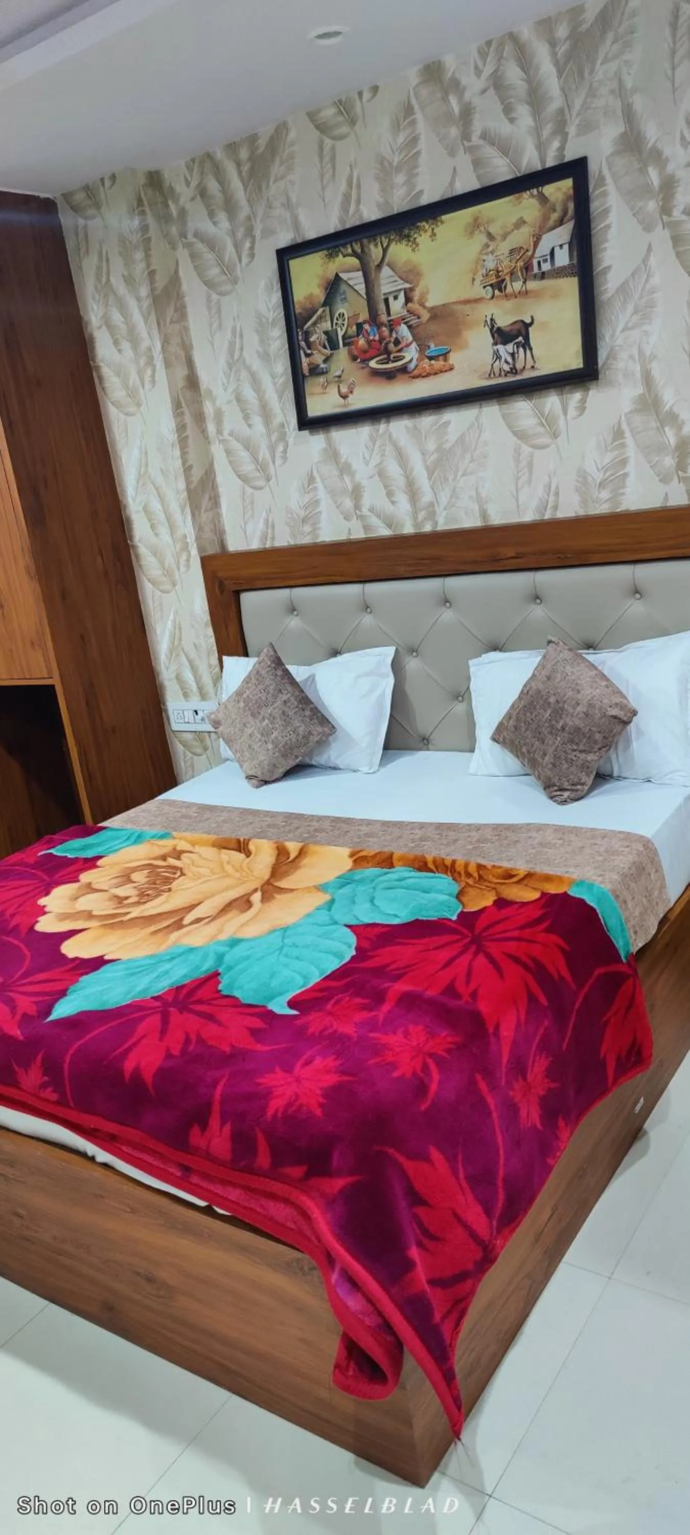 Bed in Hotel Siddhi Vinayak