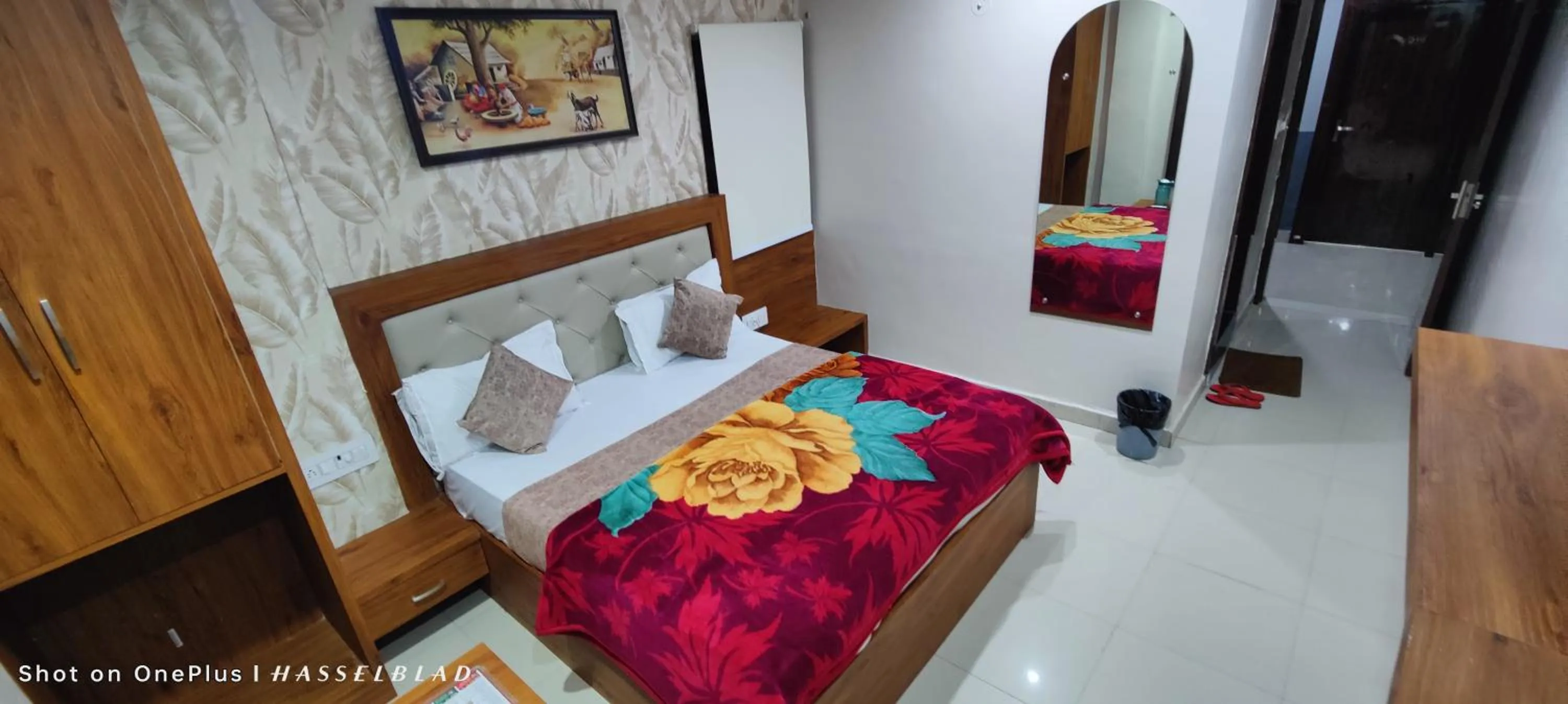 Bed in Hotel Siddhi Vinayak