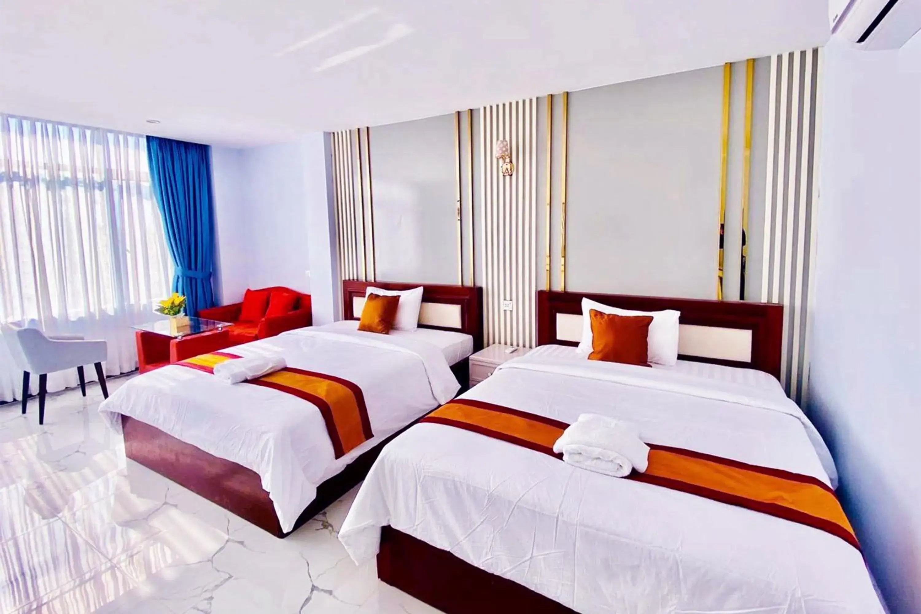 Bed in Kampot Sunny Hotel Bed in Kampot Sunny Hotel