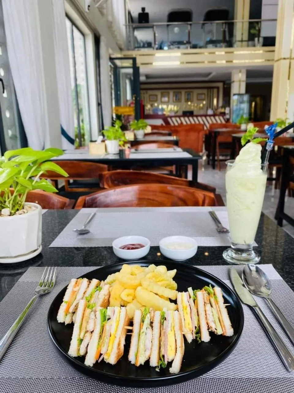 Breakfast in Kampot Sunny Hotel