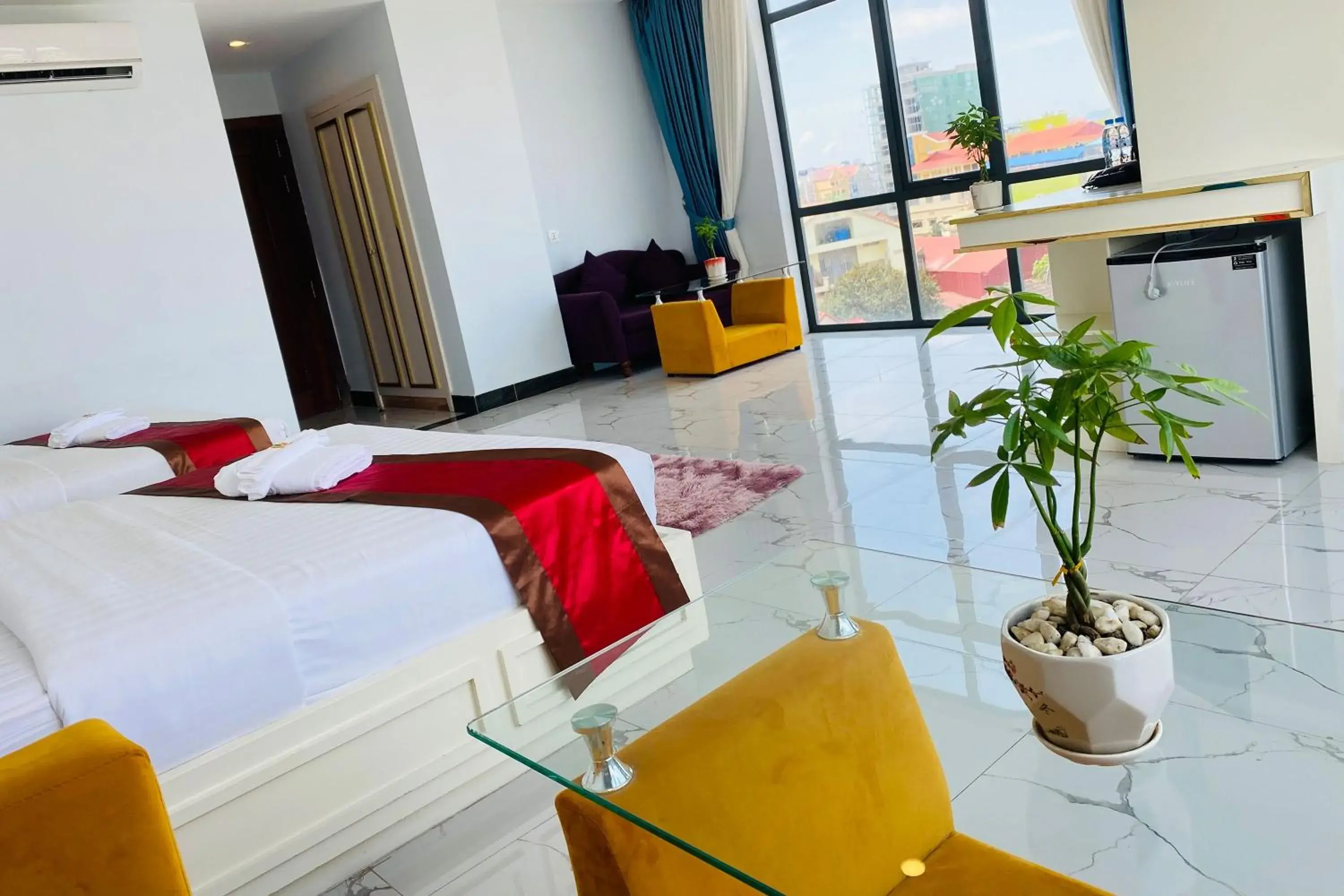 Bed in Kampot Sunny Hotel Bed in Kampot Sunny Hotel