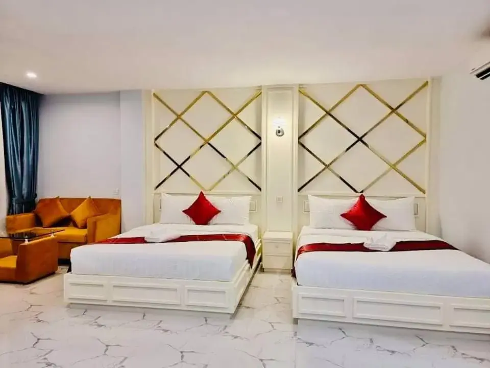 Deluxe Twin Room in Kampot Sunny Hotel Deluxe Twin Room in Kampot Sunny Hotel