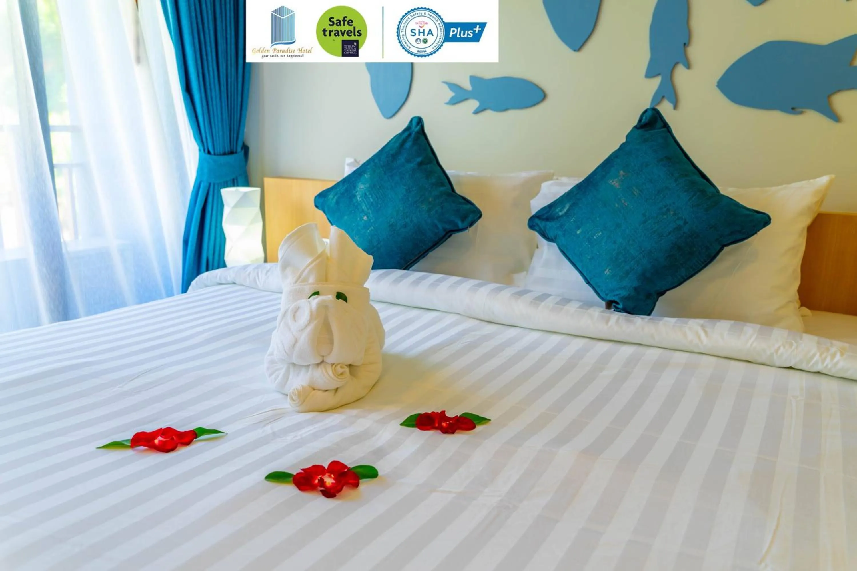 Bed in Golden Paradise Hotel - SHA PLUS