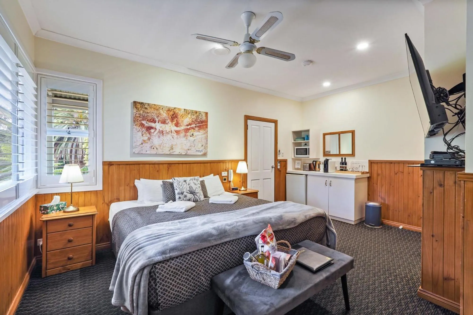 Bed in Forest Lodge Resort