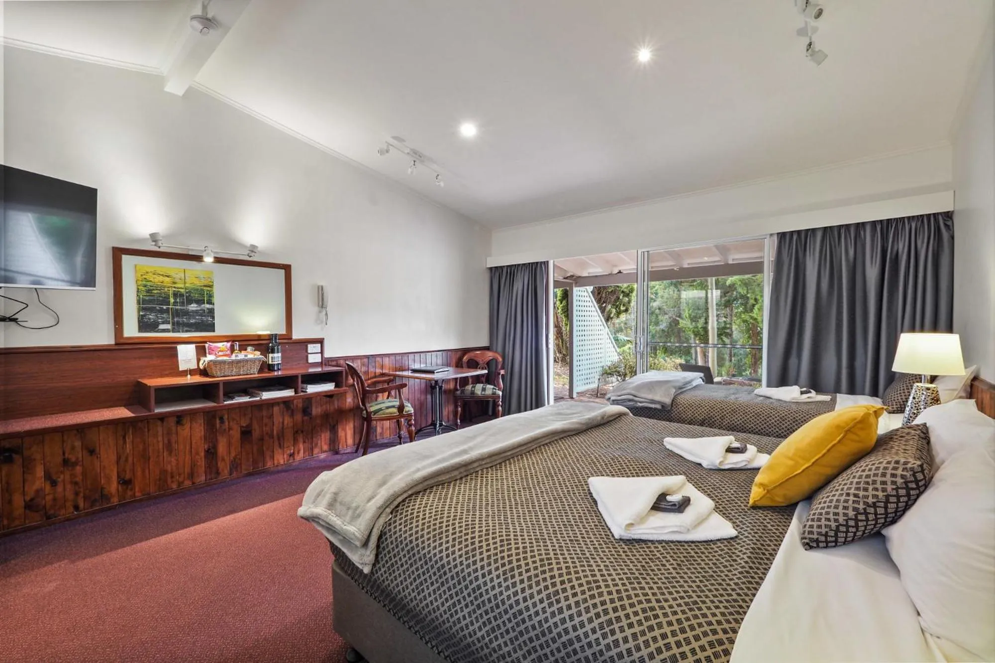 Bed in Forest Lodge Resort