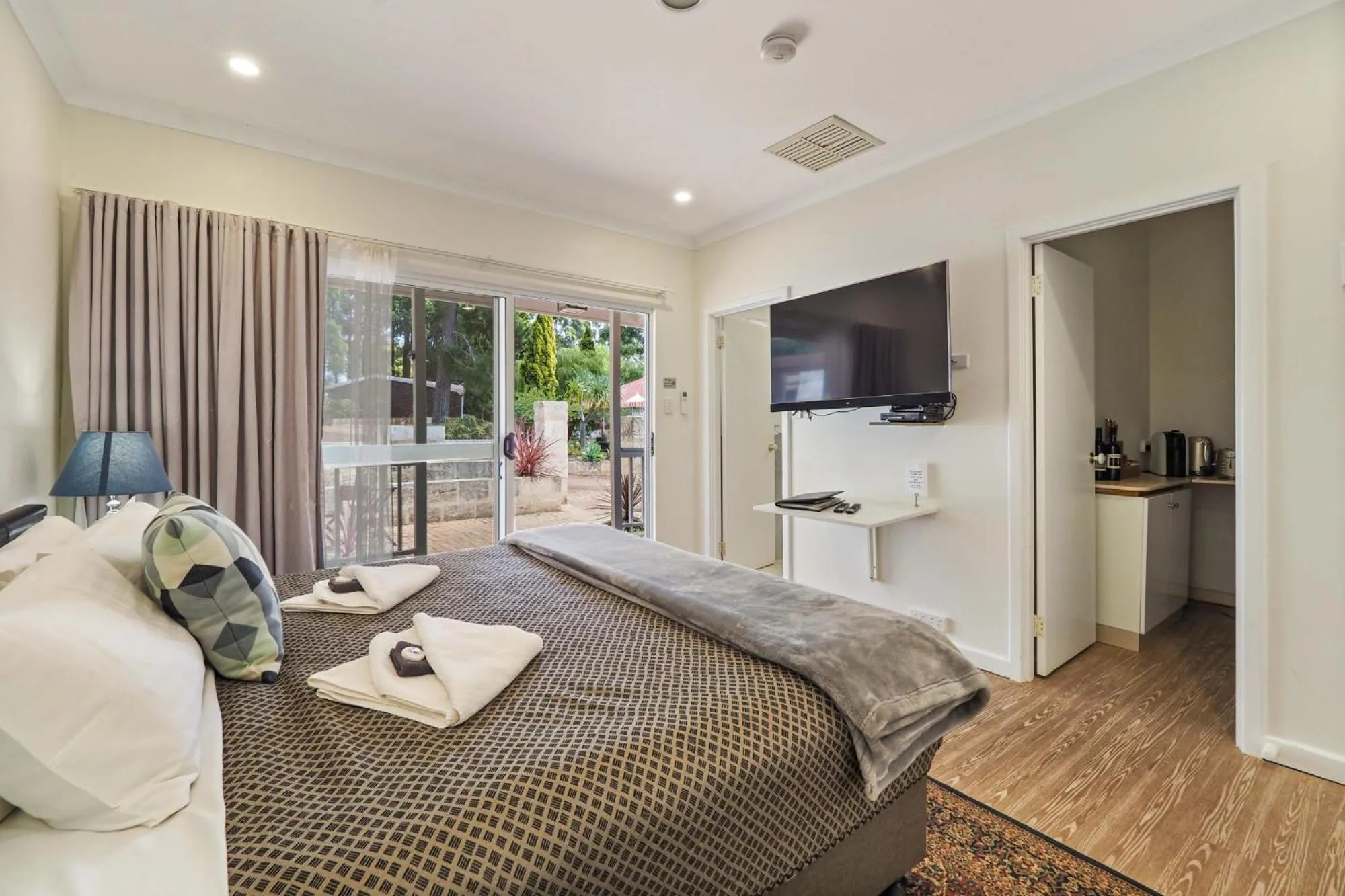 Bed in Forest Lodge Resort