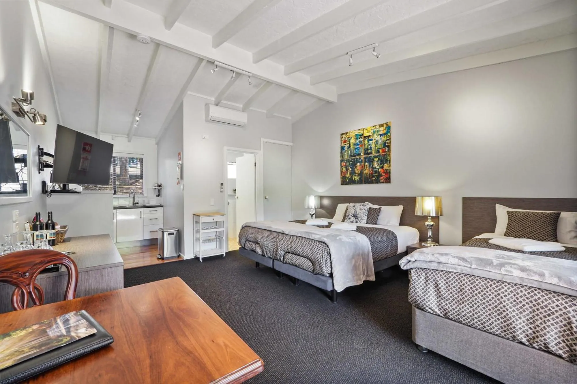 Bed in Forest Lodge Resort