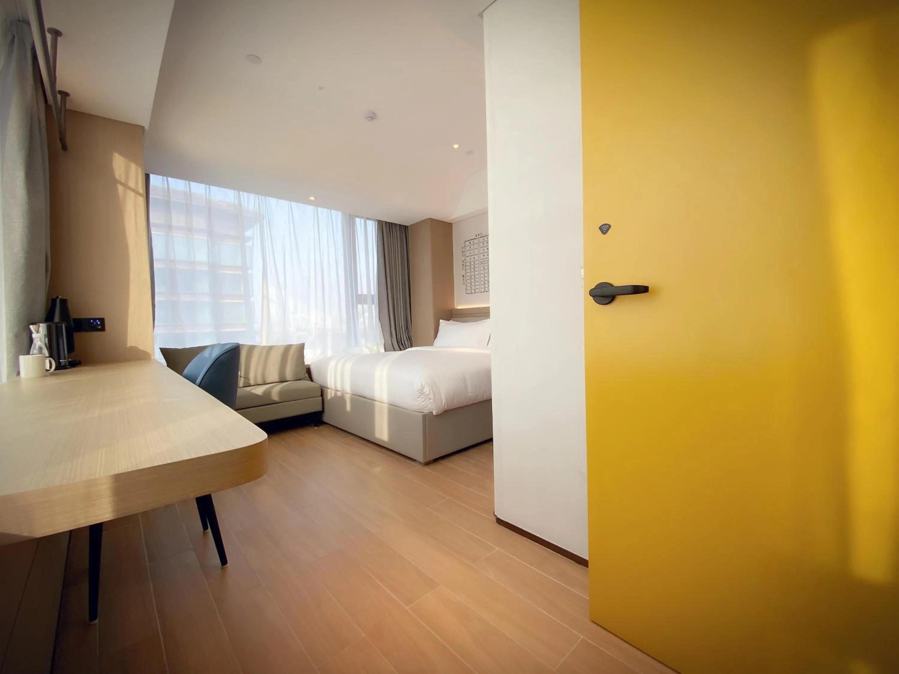 Bedroom, Bed in lyf Dayanta Xi'an by the Ascott Limited free gym & free park & free laundry room
