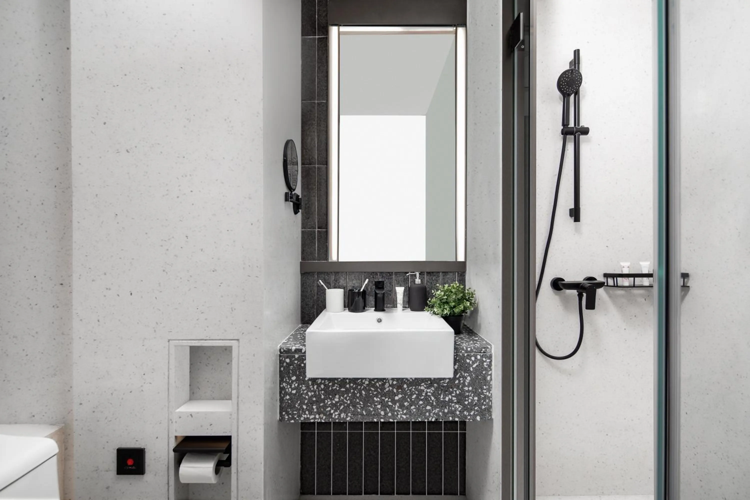 Bathroom in lyf Dayanta Xi'an by the Ascott Limited free gym & free park & free laundry room