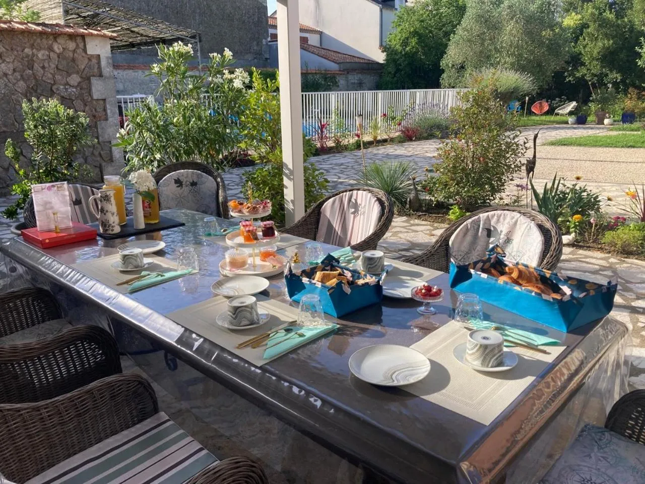 Breakfast in La Villa des Roses Gîte Chambres d'hôtes Piscine chauffée