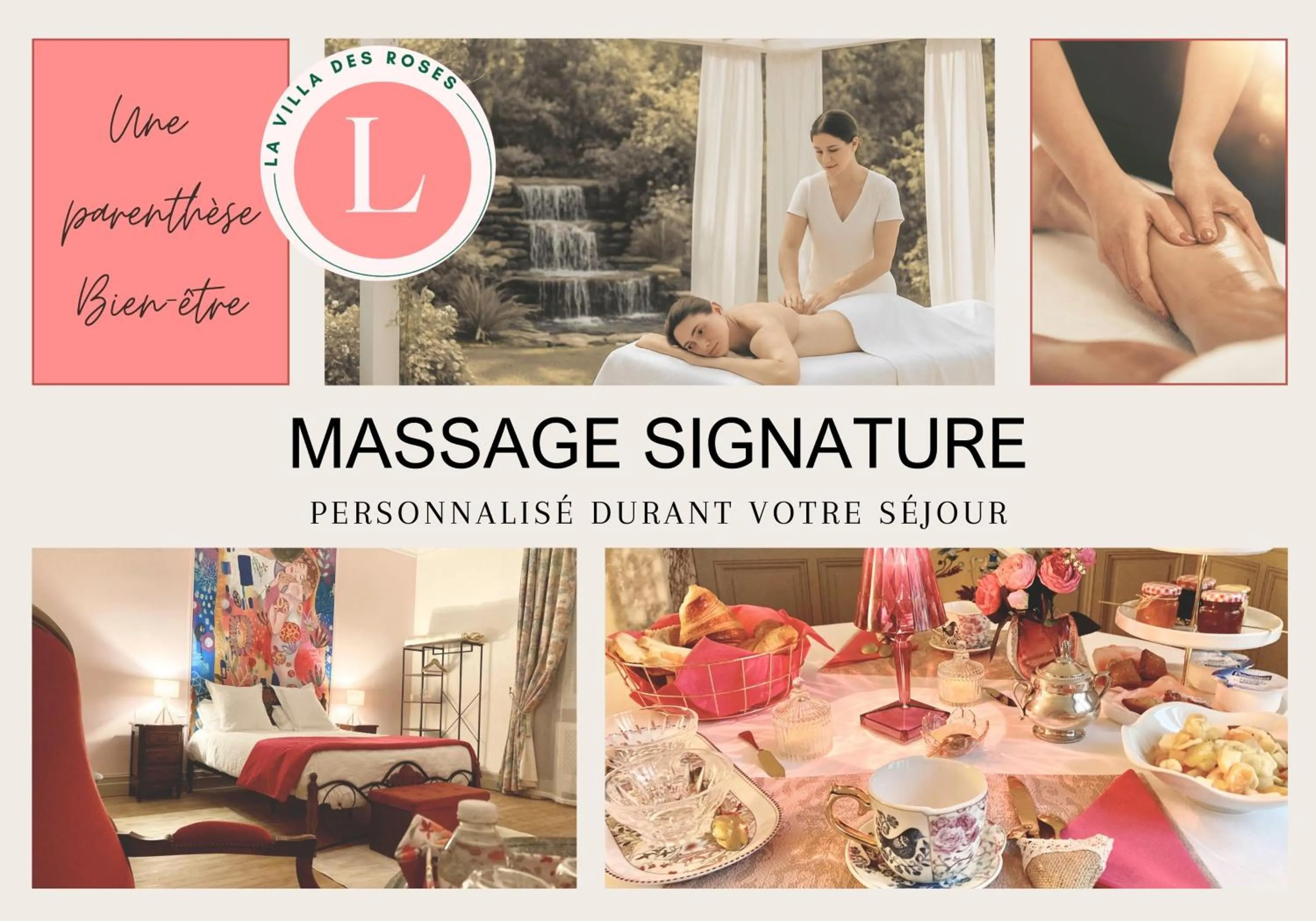 Massage in La Villa des Roses Gîte Chambres d'hôtes Piscine chauffée