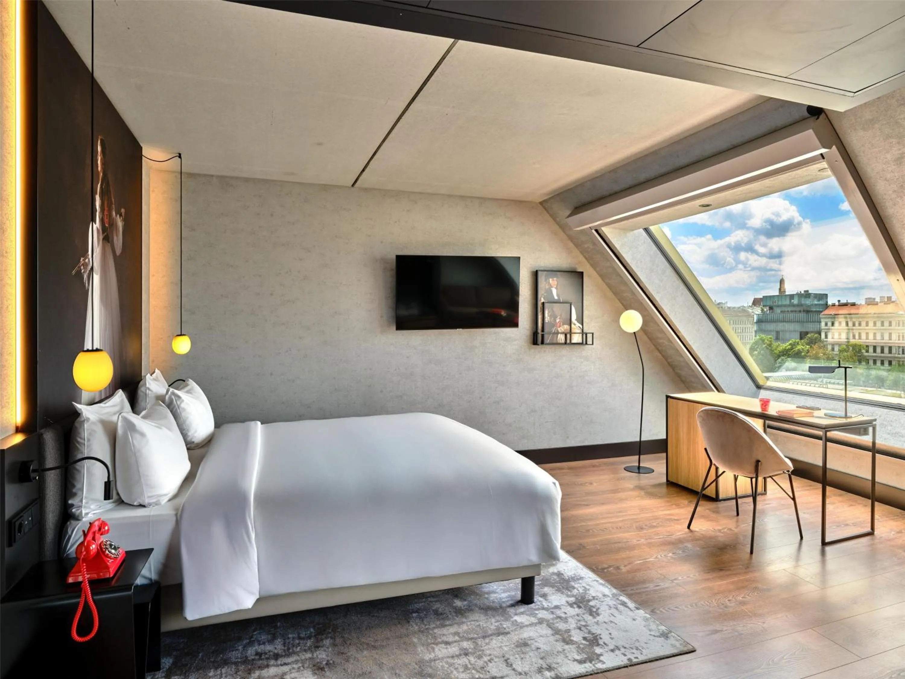 Photo of the whole room, Bed in Radisson RED Hotel, Vienna