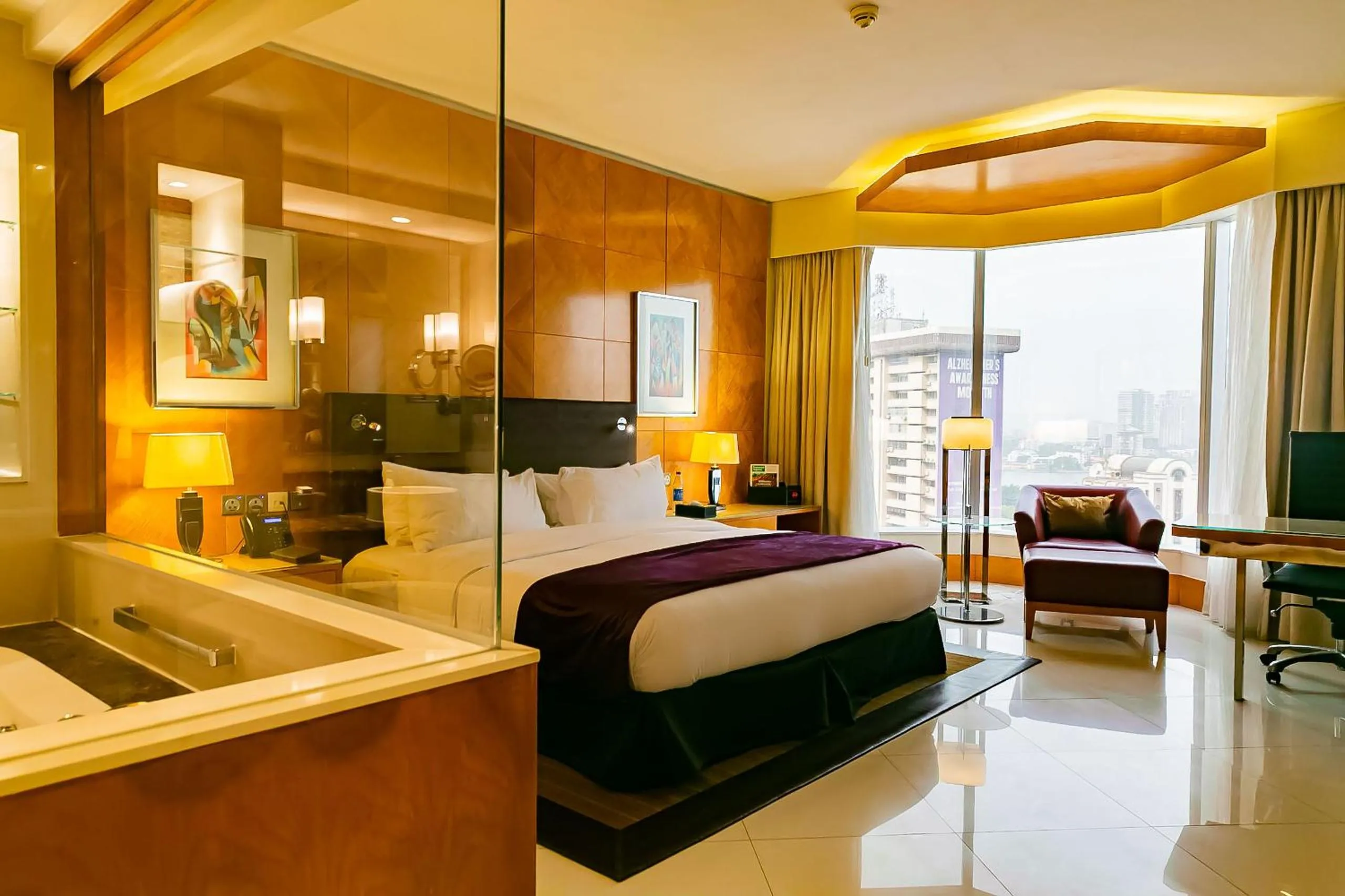 Bed in Lagos Continental Hotel