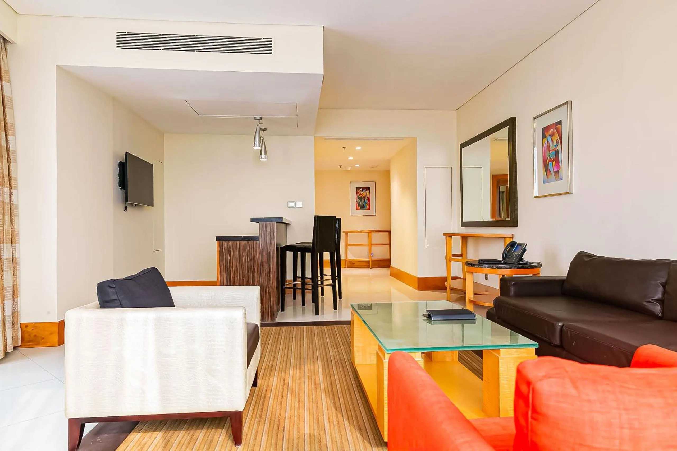 Seating area in Lagos Continental Hotel