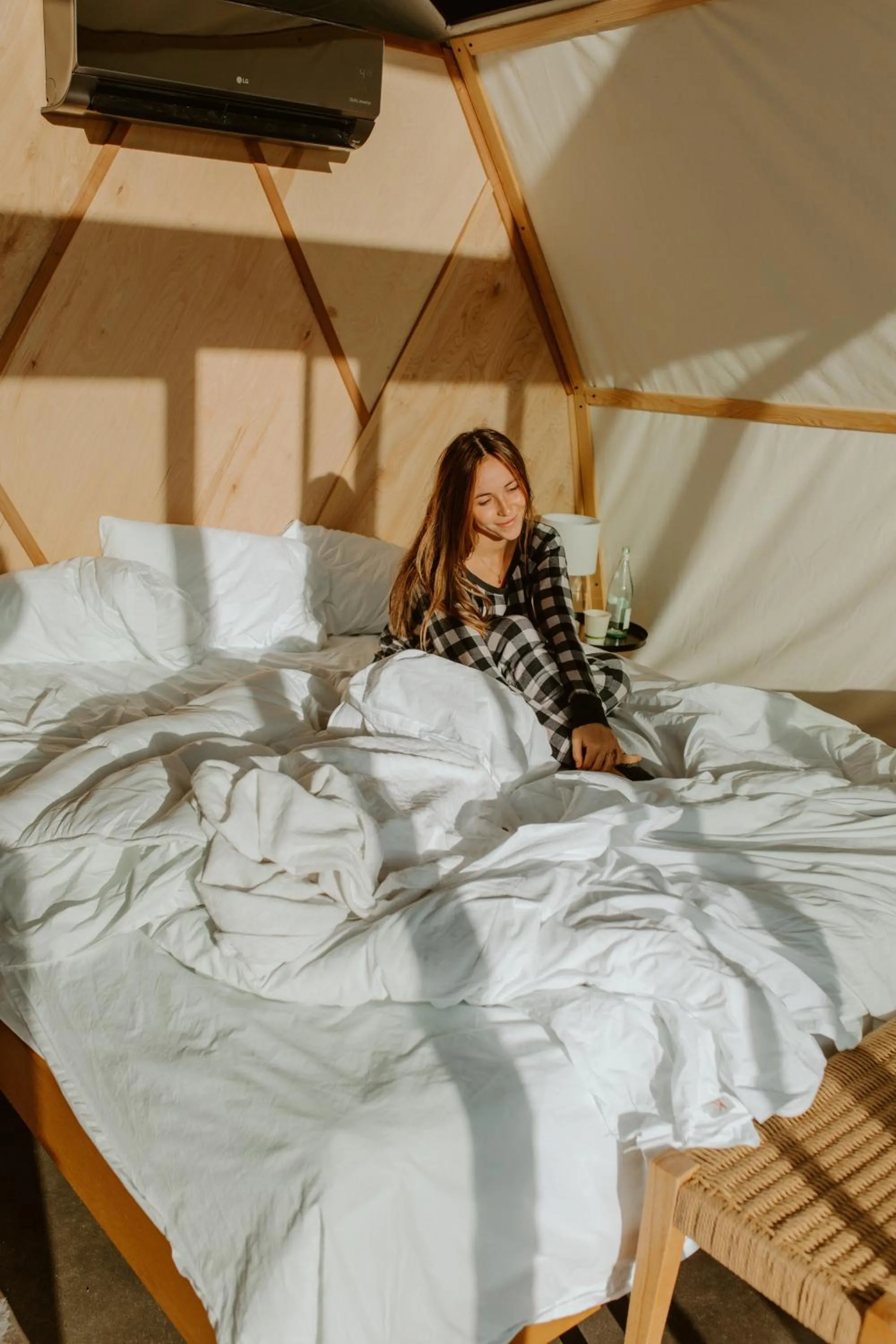 Bed in Backland Luxury Nature Resort