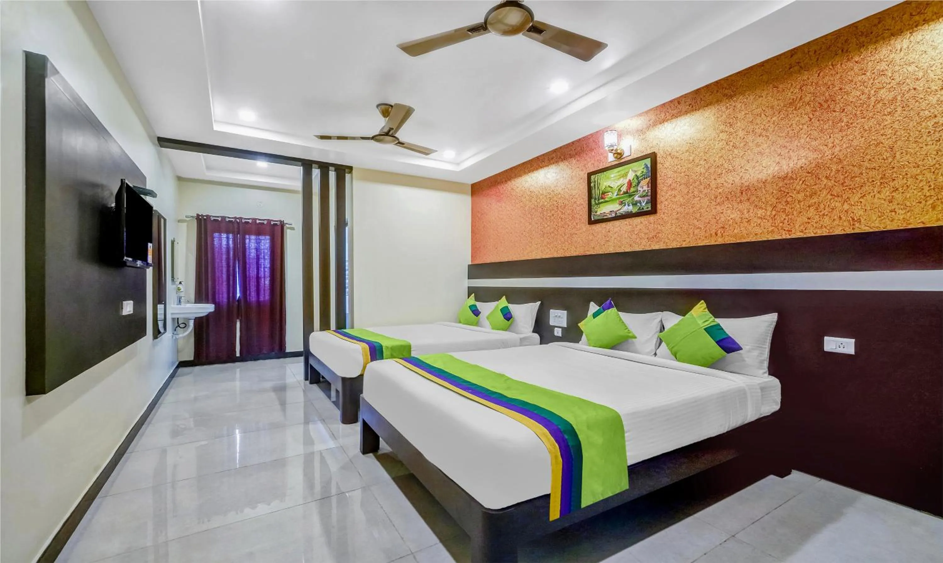 Photo of the whole room, Bed in Treebo Sripadha Residency Alipiri Road