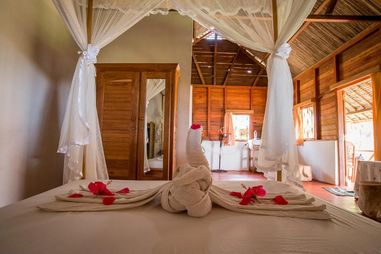 Bed in Hotel le Lagon