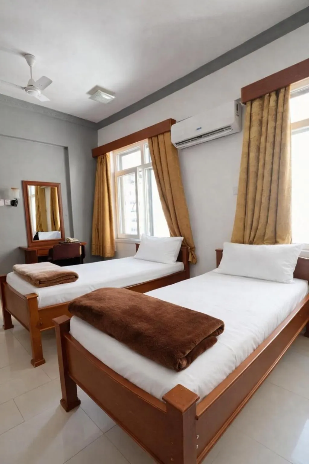 Bed in Rainbow Hotel