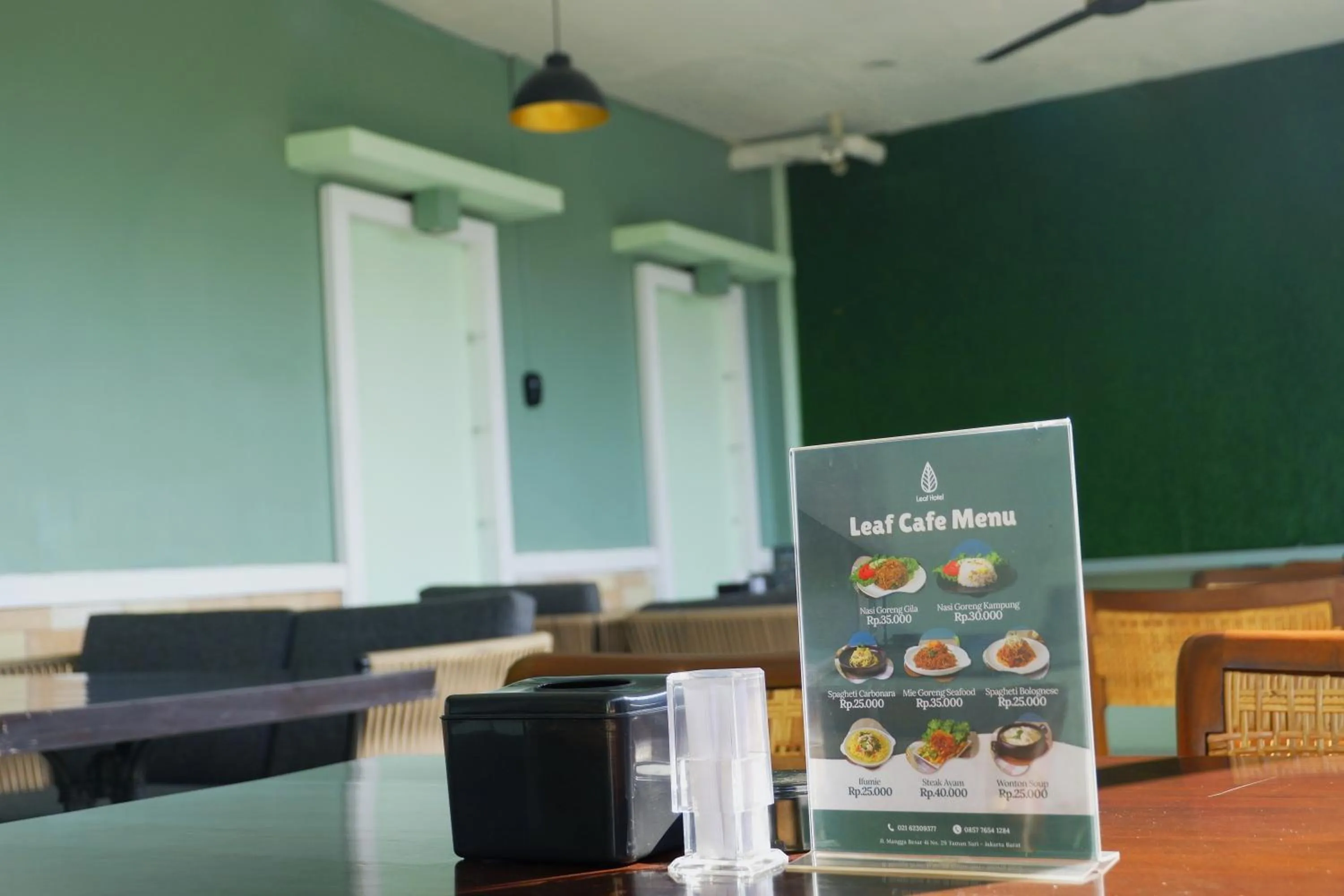 Restaurant/places to eat in LEAF HoteL