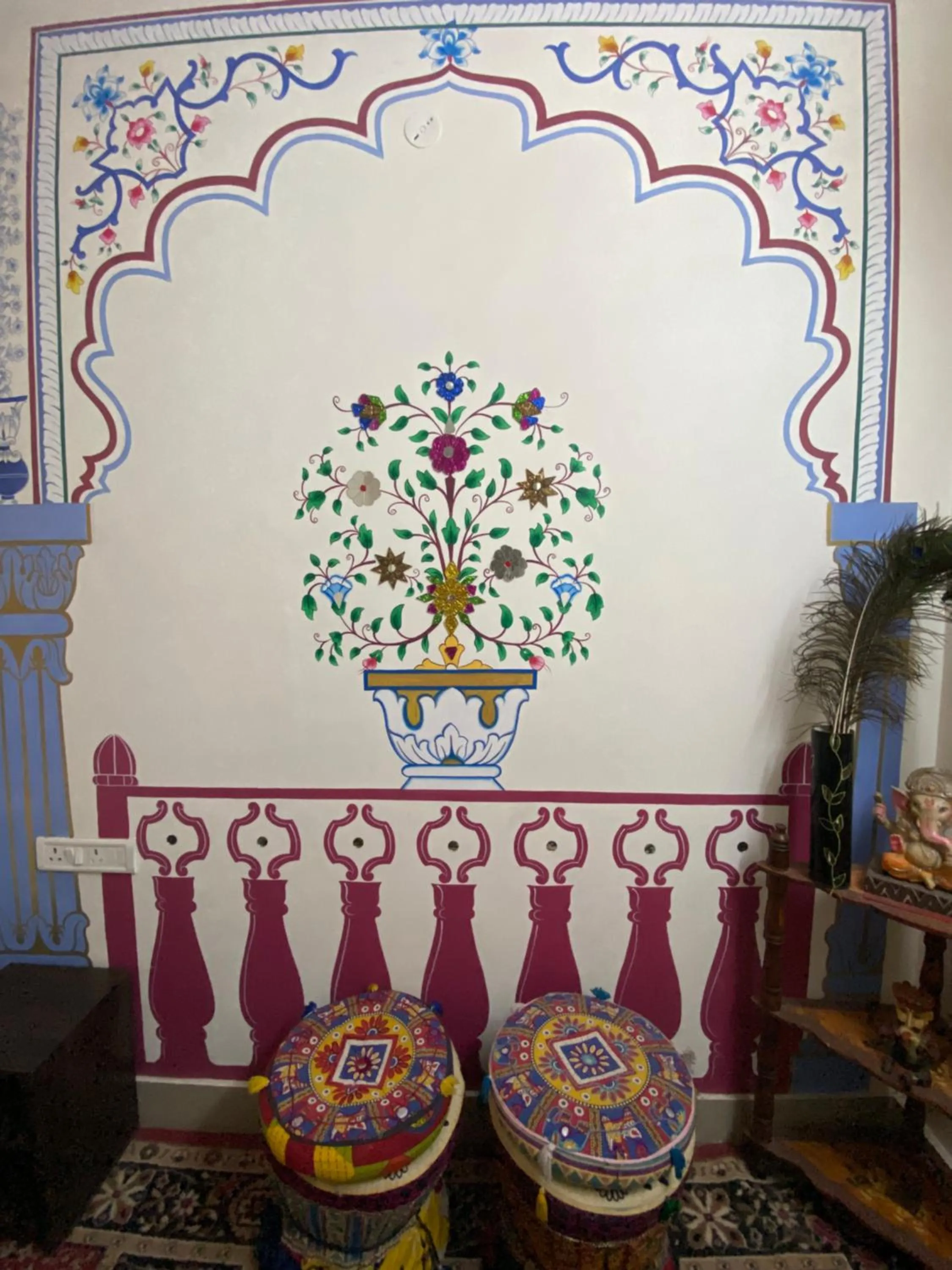 Decorative detail in Golden Peacock Heritage Home Stay