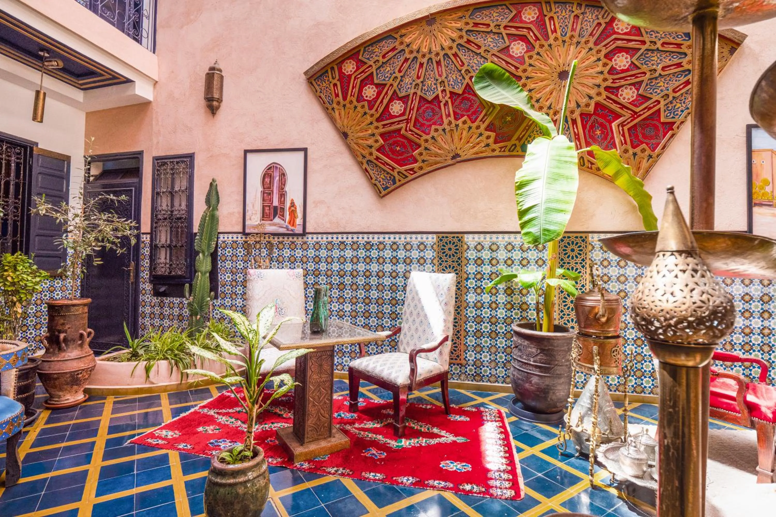 Seating area in Riad Nouceiba Marrakech