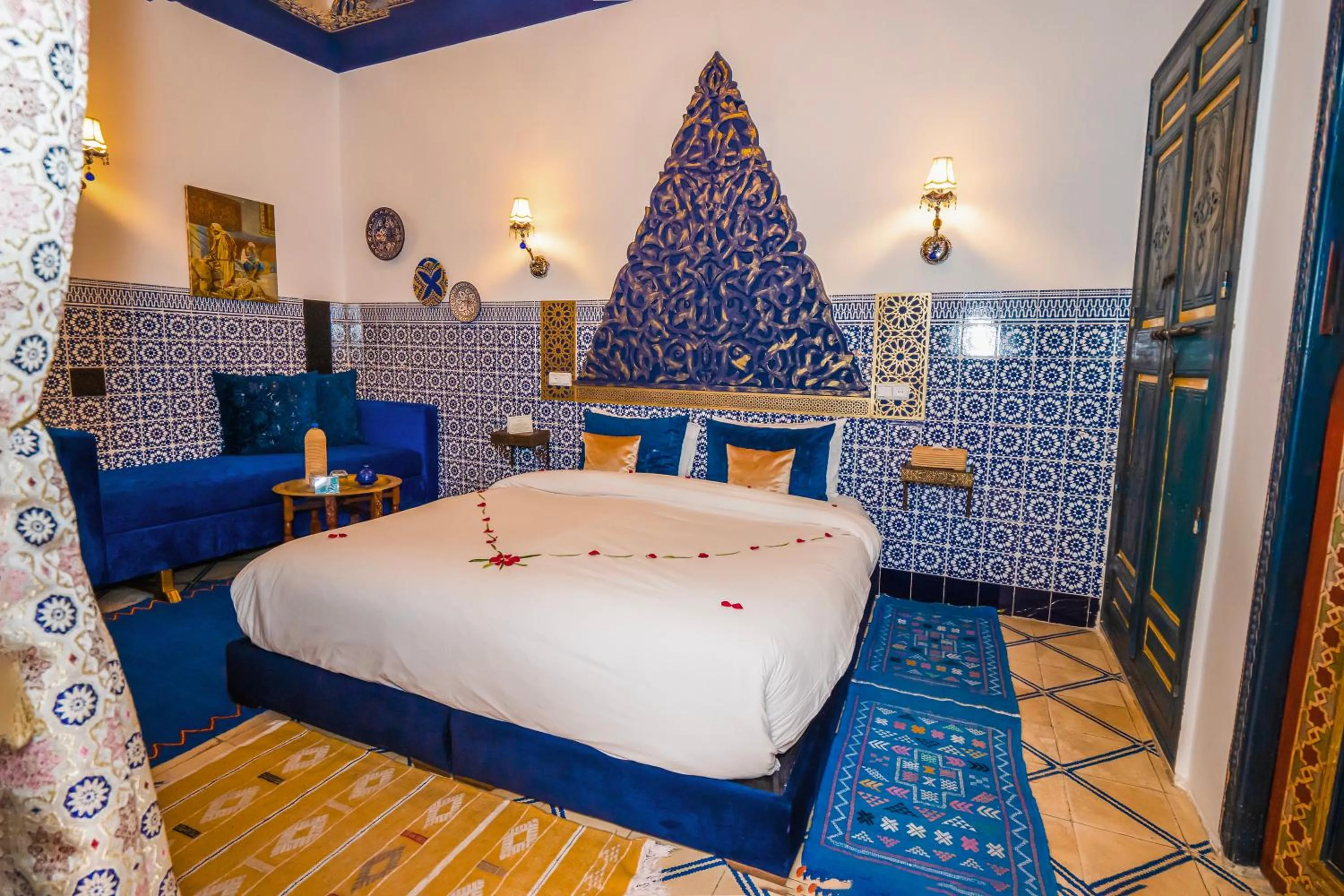 Photo of the whole room, Bed in Riad Nouceiba Marrakech