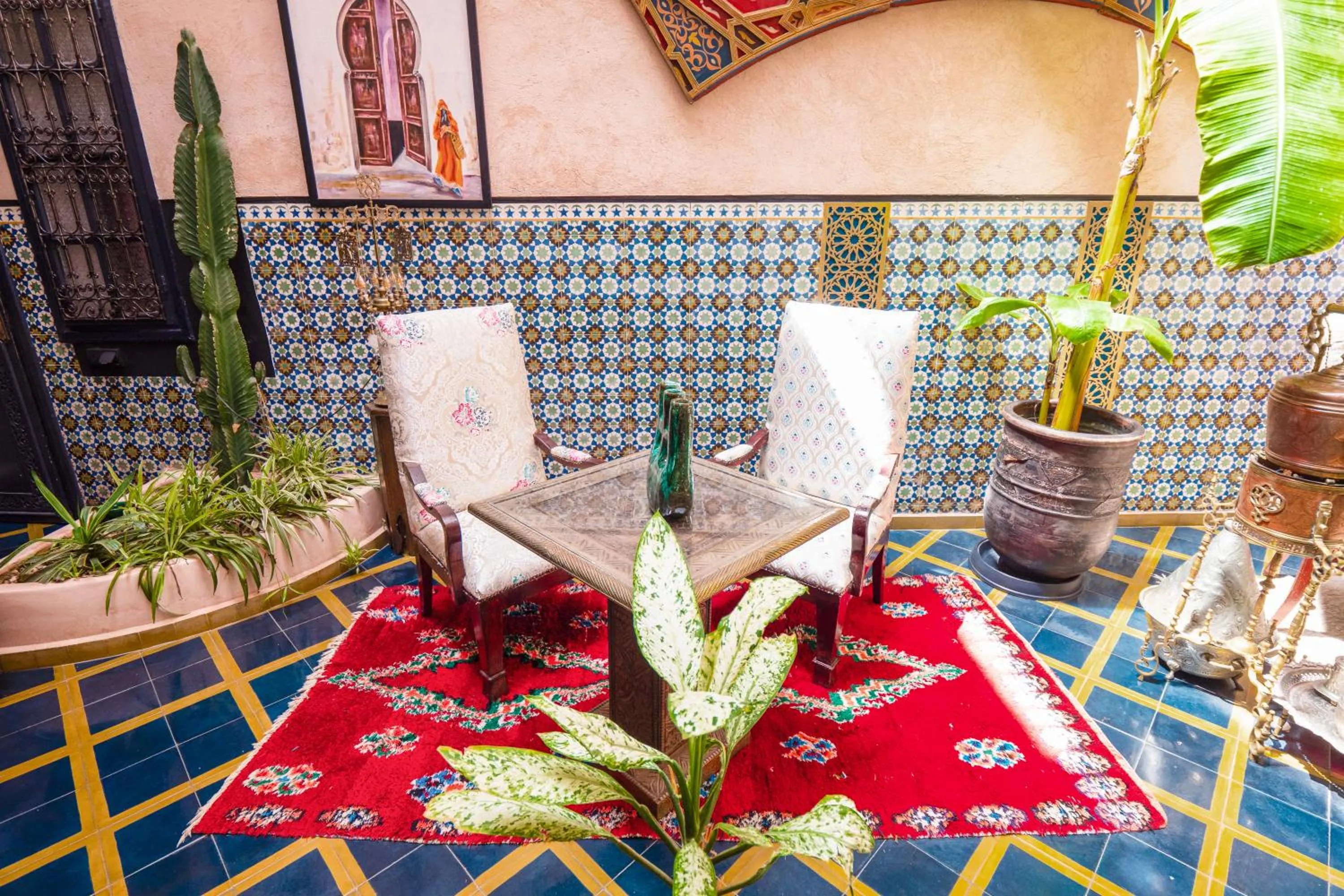 Seating area in Riad Nouceiba Marrakech