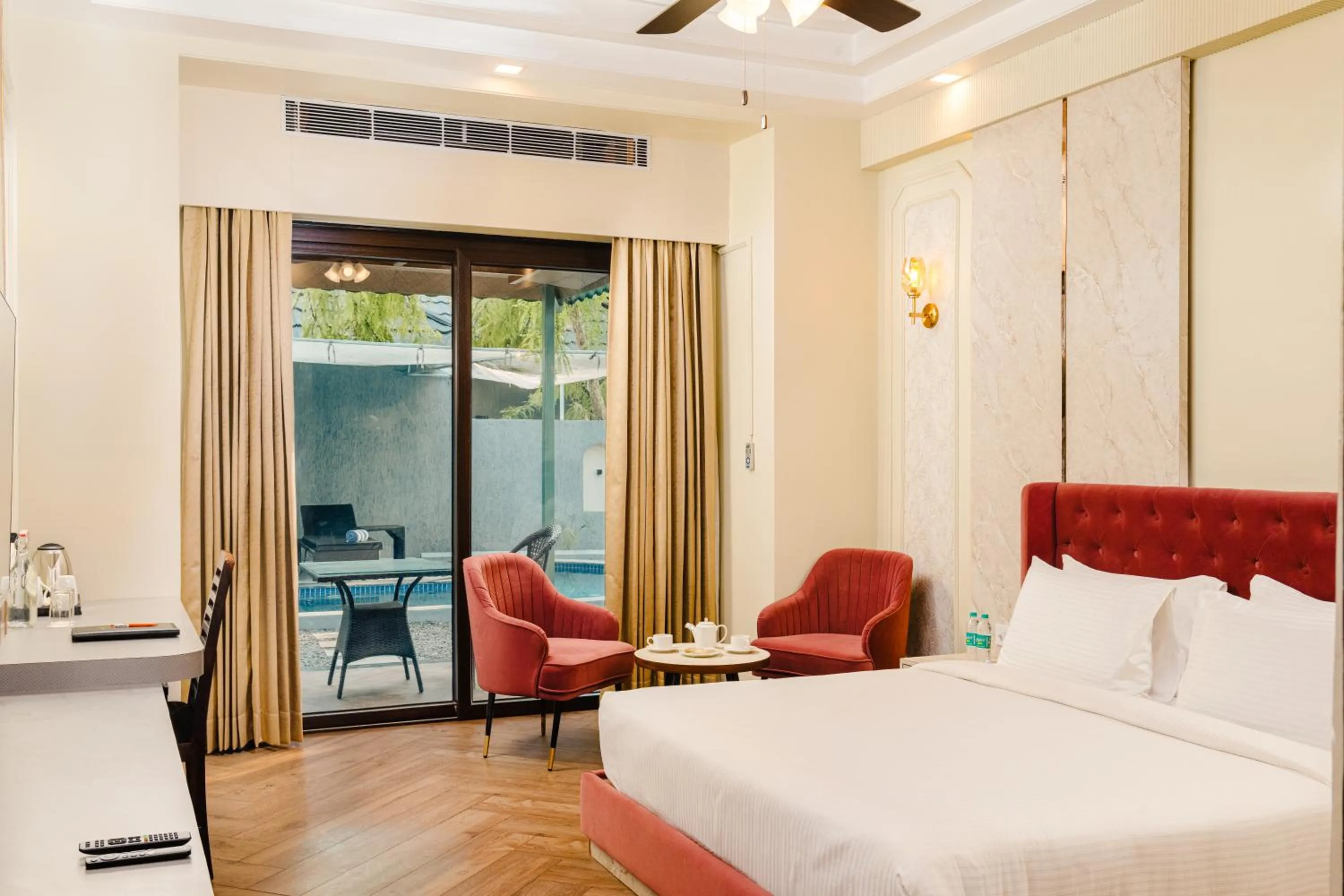 Pool view in Savitri Resort