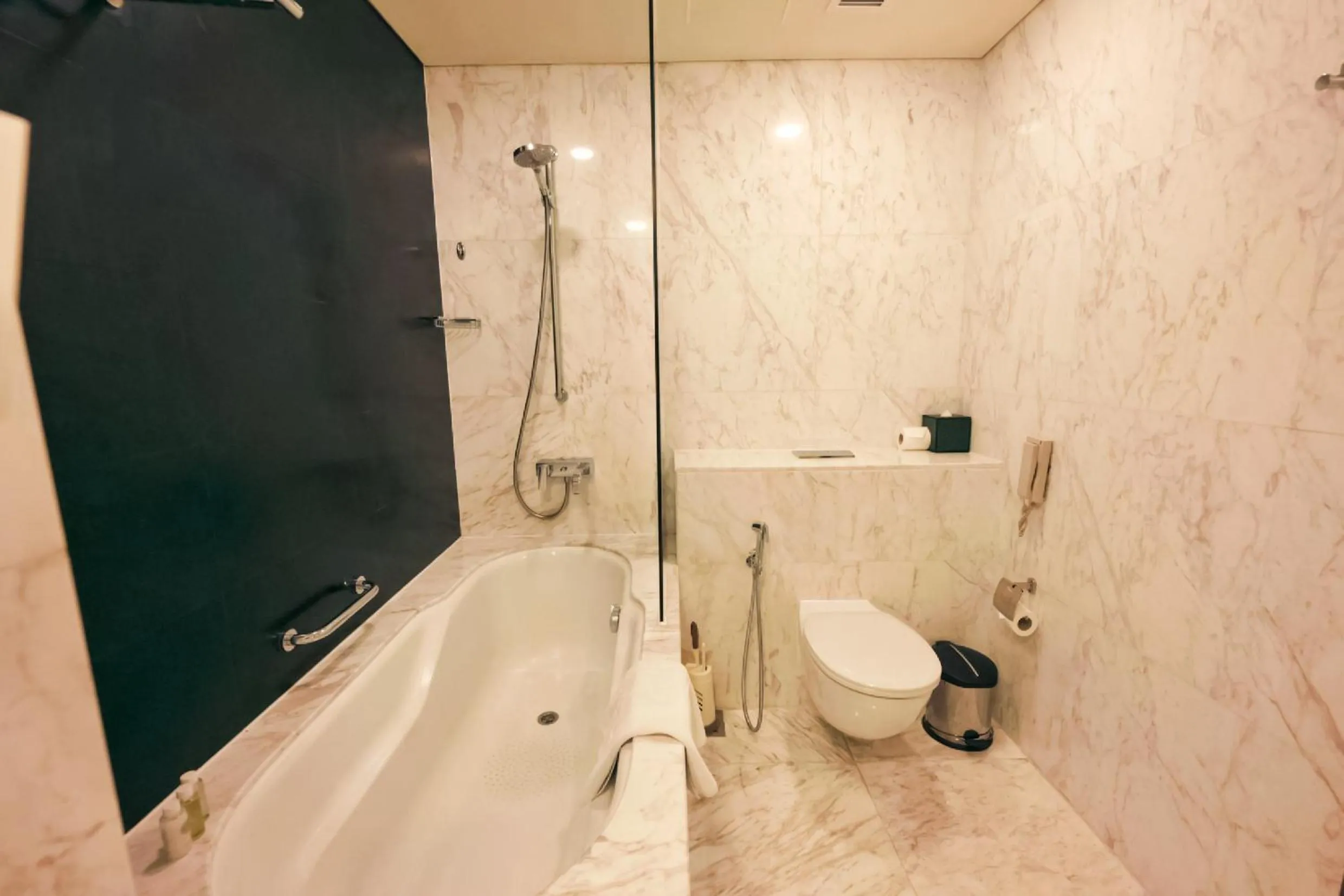 Shower in Emaar Fashion Avenue one bedroom - Formerly Address Dubai Mall Four Apple Holiday Homes