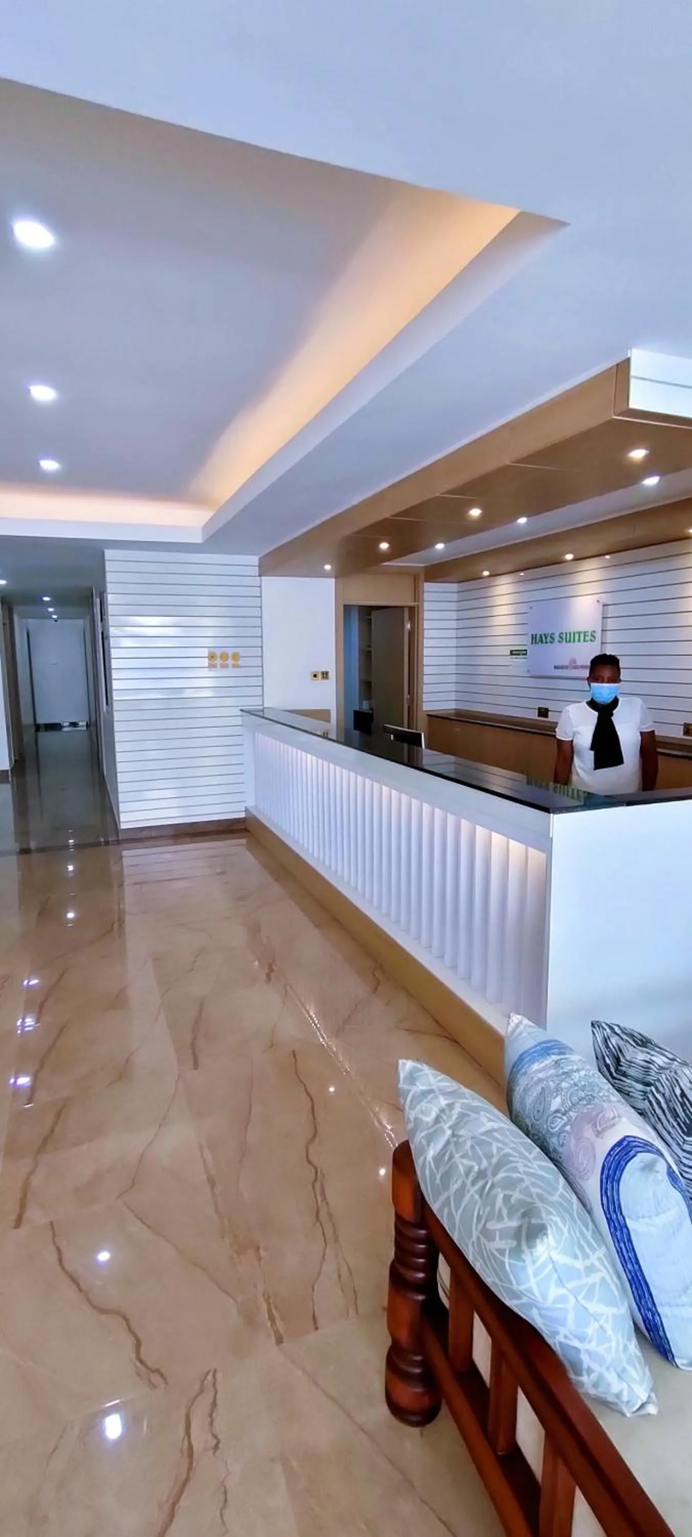 Lobby or reception in Hays Suites Hotel