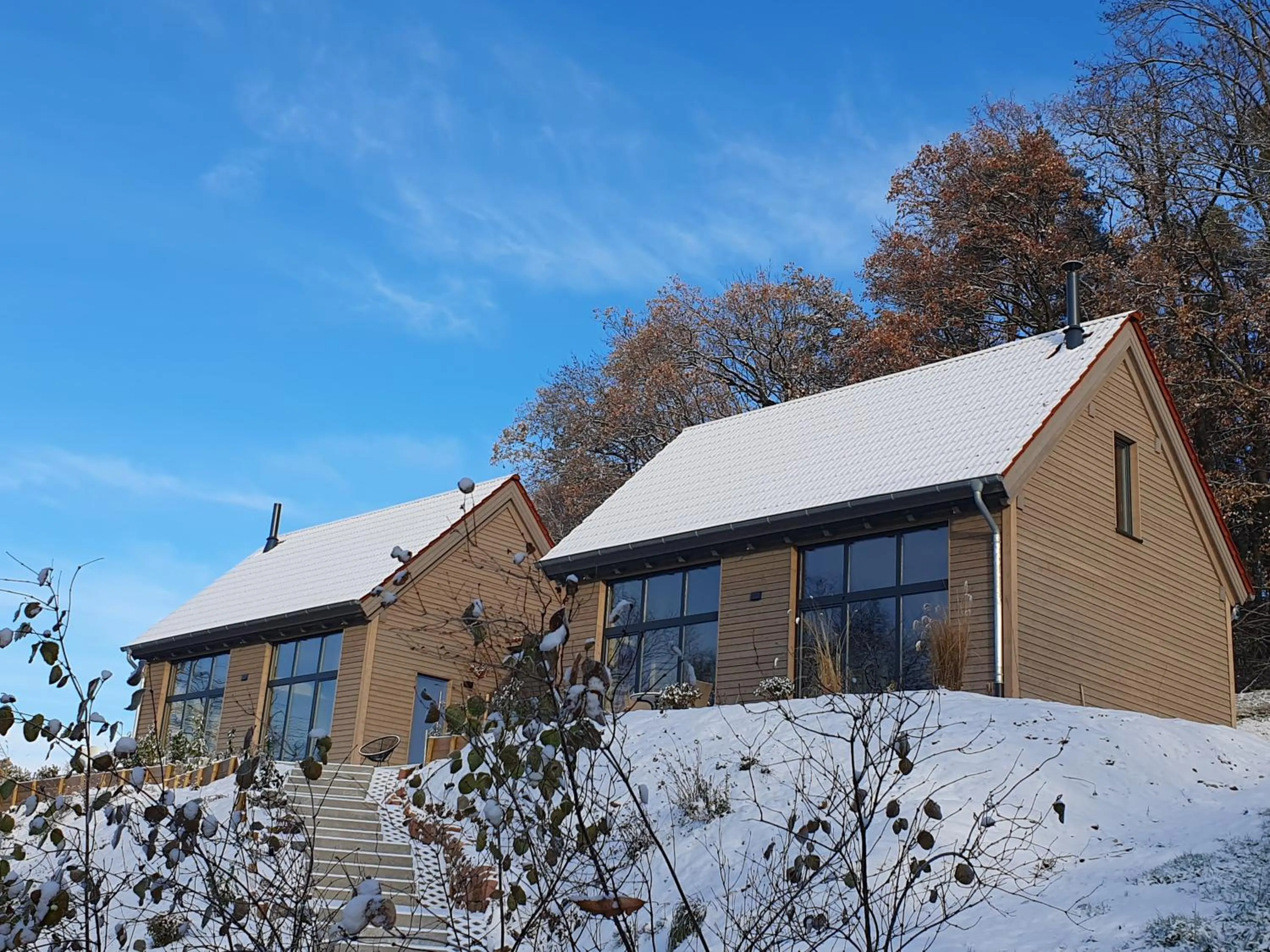 Property building in Odenwald-Lodge mit Infrarotsauna und E-Ladestation "Haus Purpur"