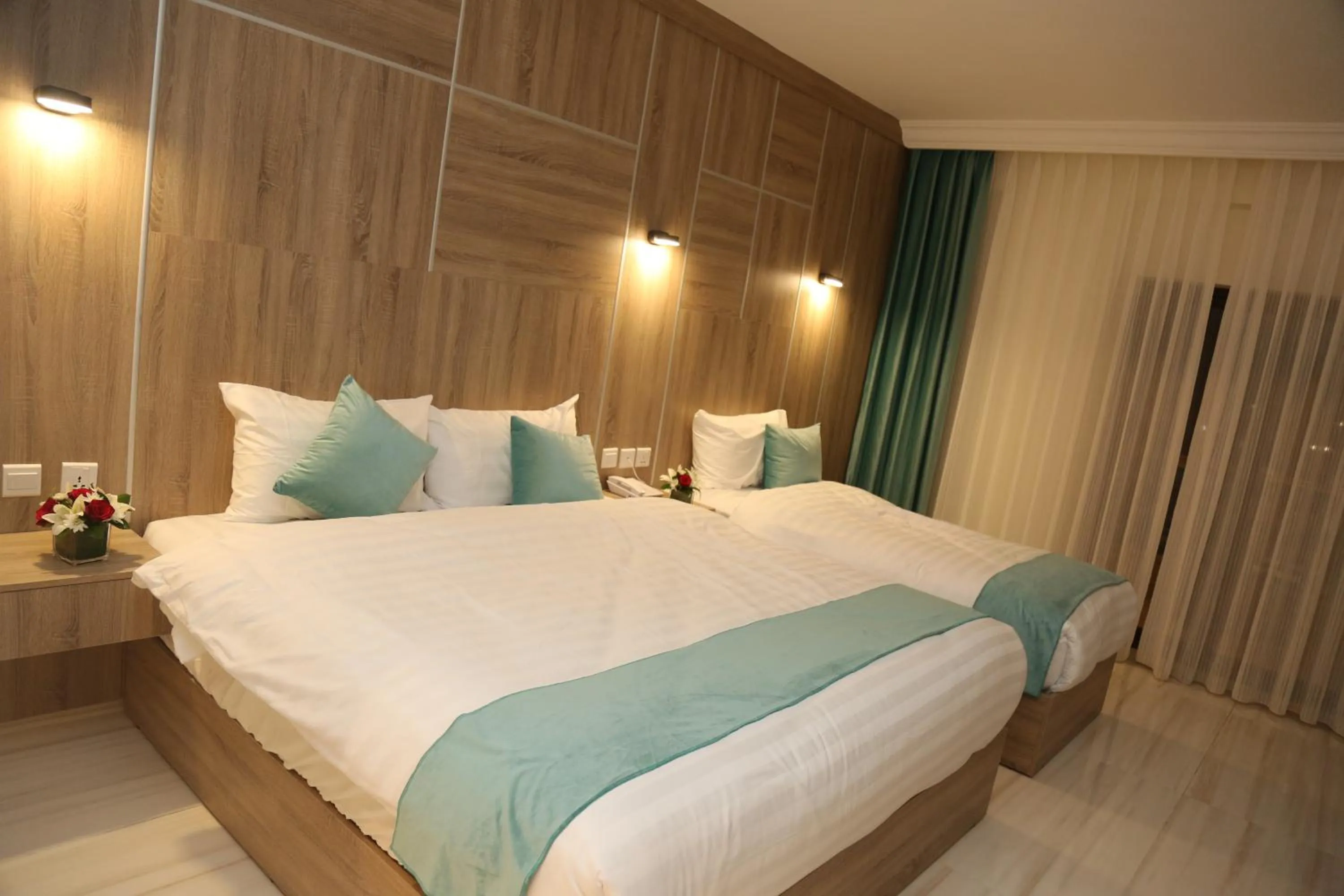 Bed in Turquoise Hotel