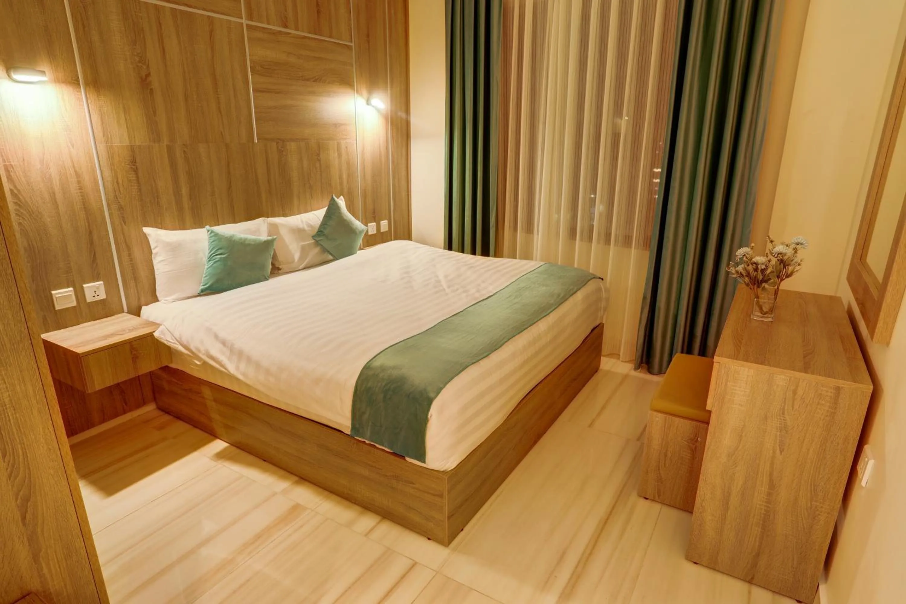 Bed in Turquoise Hotel