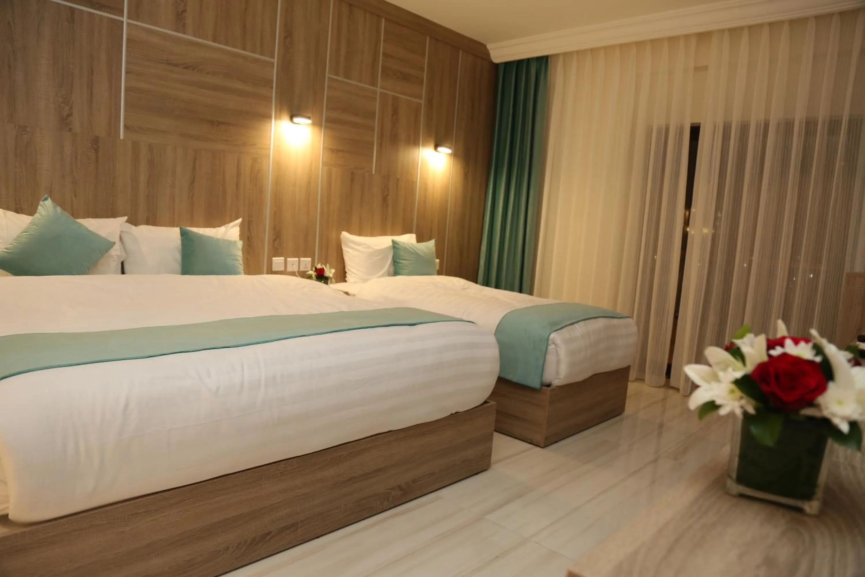 Bed in Turquoise Hotel