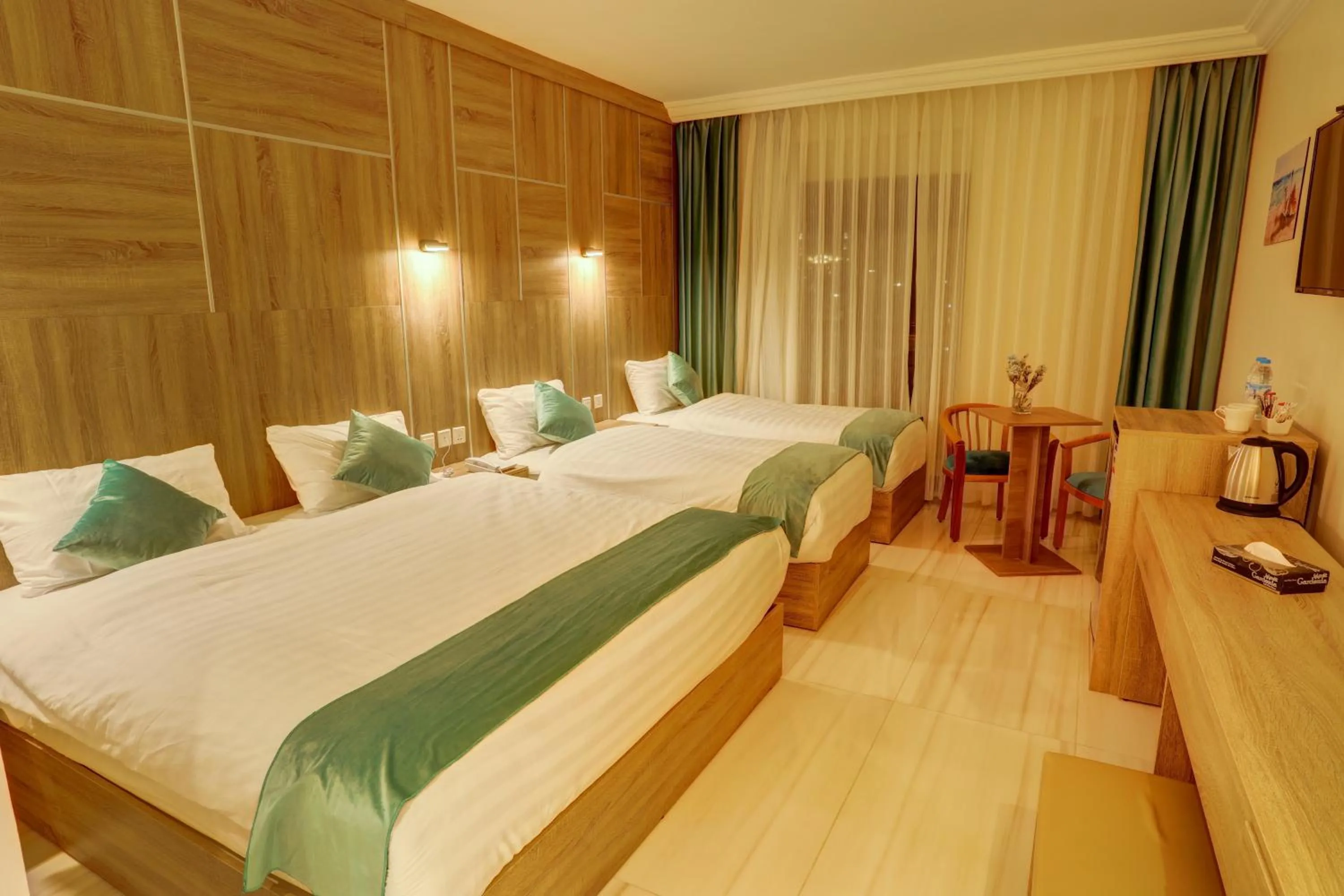 Bed in Turquoise Hotel