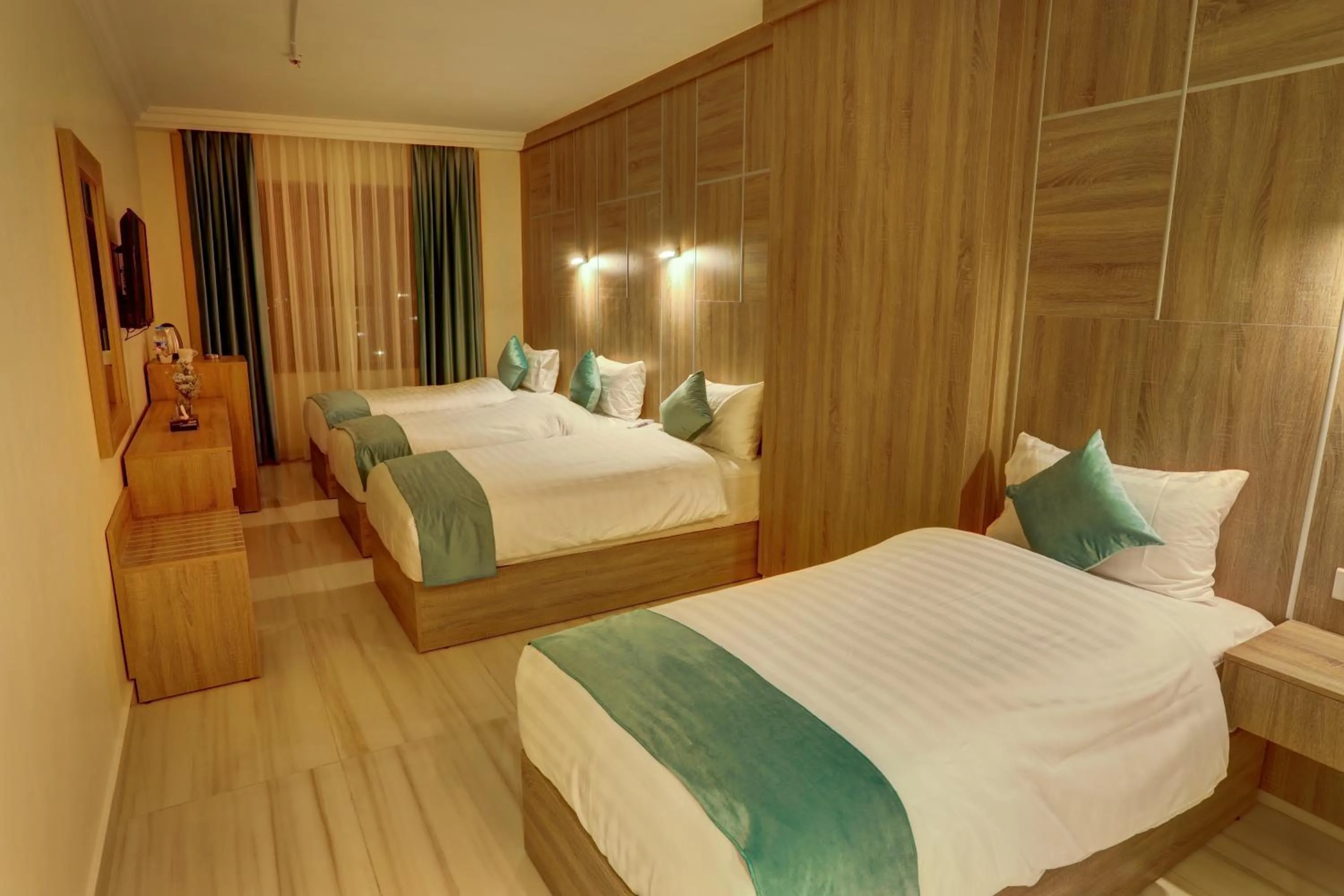 Bed in Turquoise Hotel