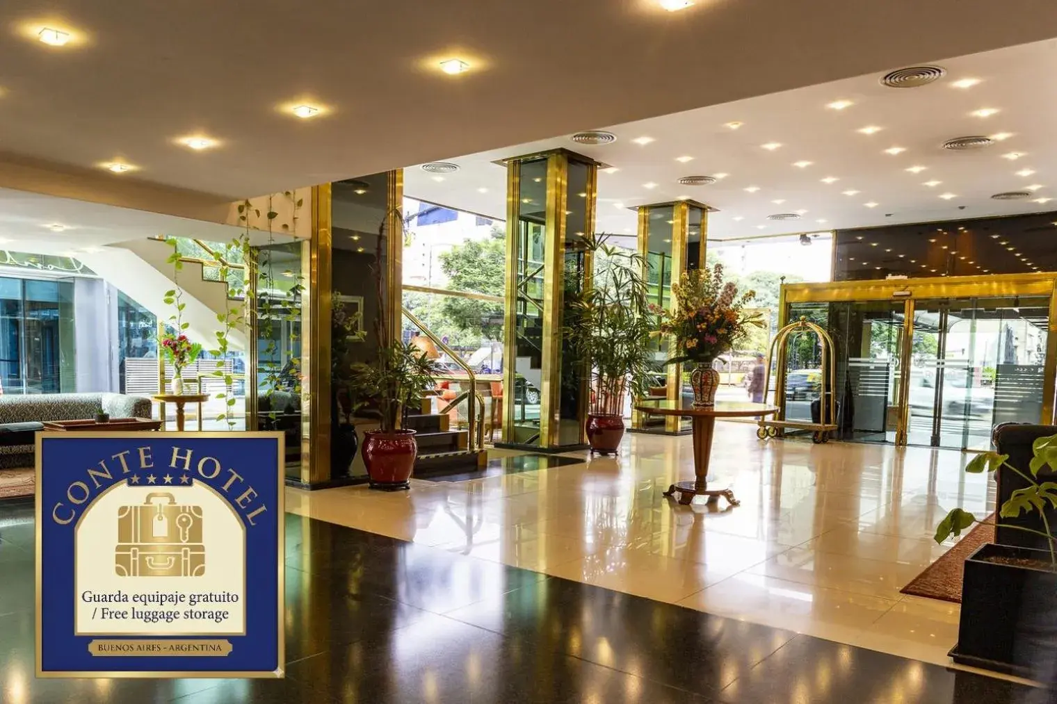 Lobby or reception in Hotel Conte Lobby or reception in Hotel Conte