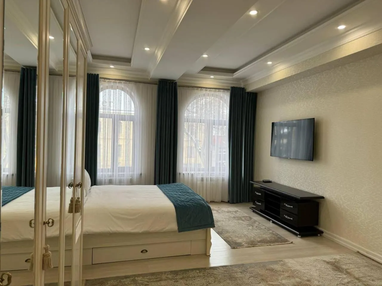 Bed in al Madina Hotel Samarkand