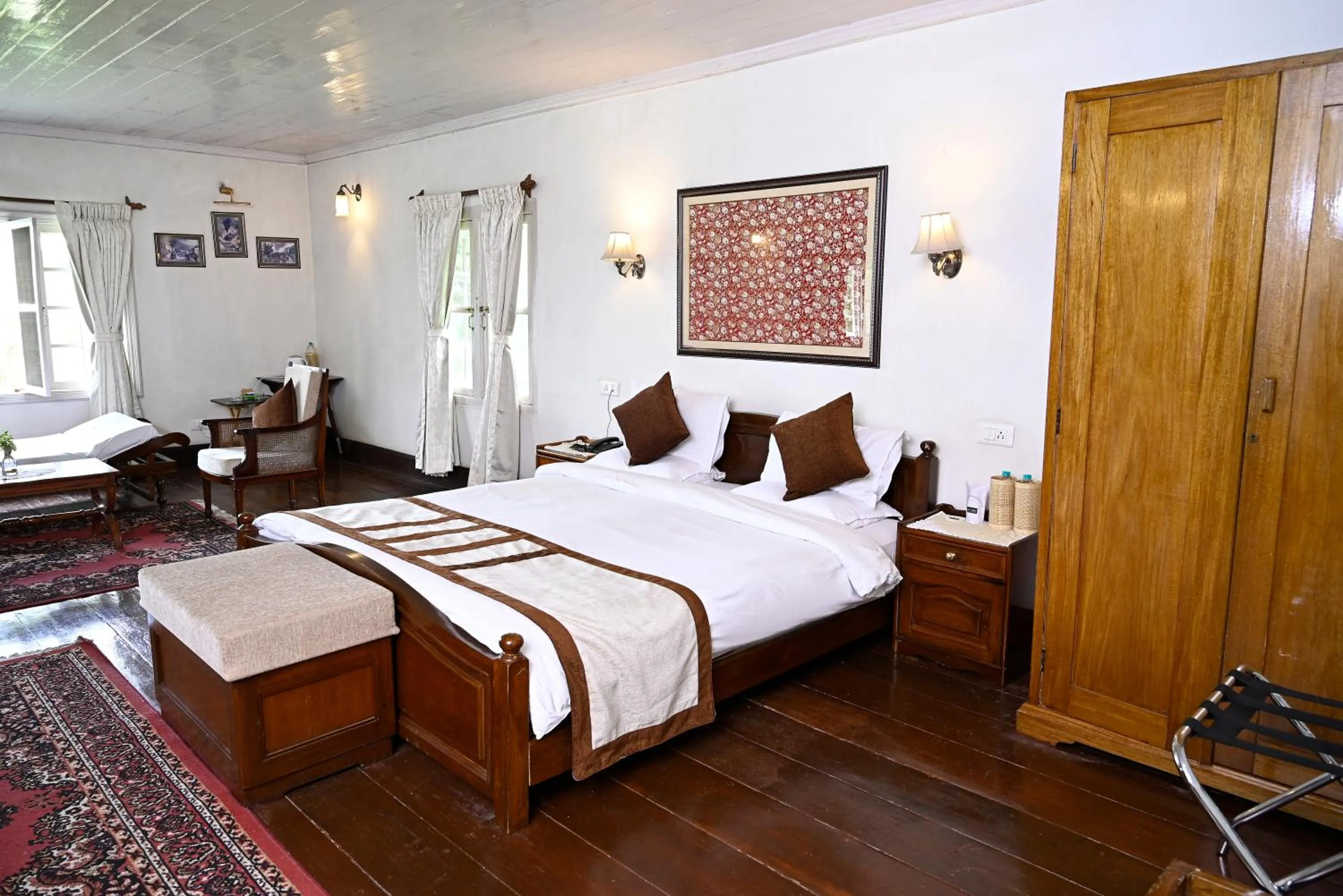 Bed in Tumsong Tea Retreat