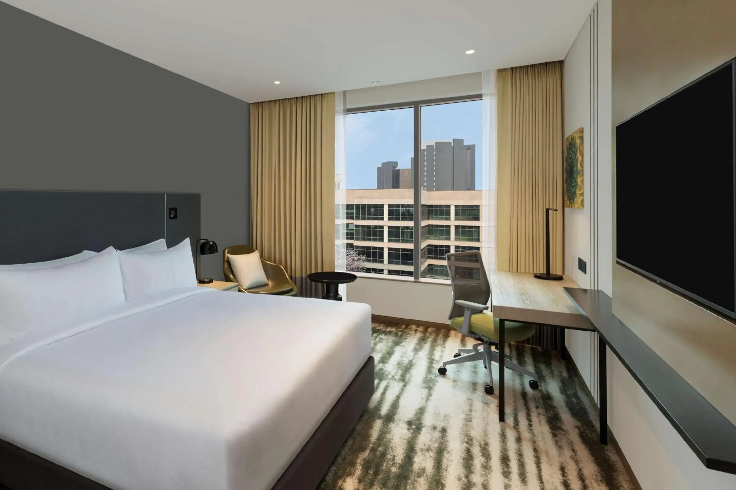 Bed in Hilton Garden Inn Bengaluru Embassy Manyata Business Park Bed in Hilton Garden Inn Bengaluru Embassy Manyata Business Park