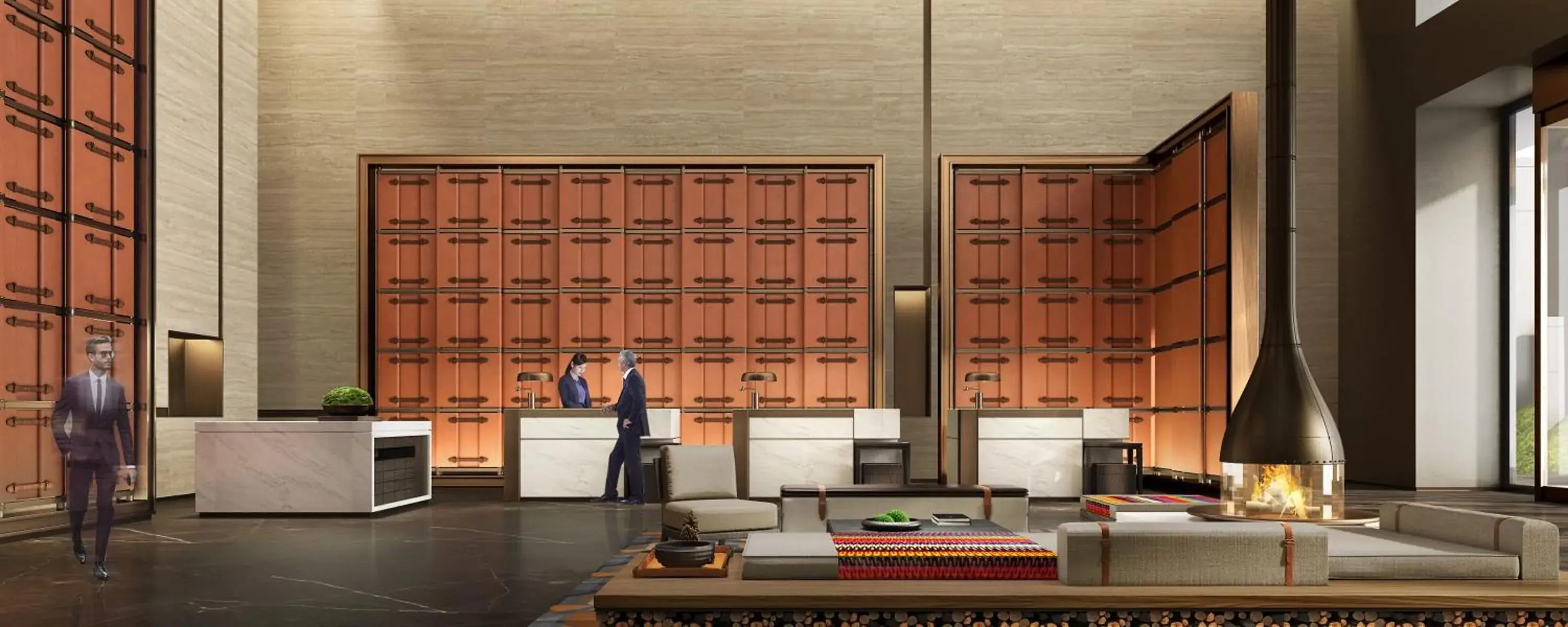 Lobby or reception in Crowne Plaza Hohhot City Center Lobby or reception in Crowne Plaza Hohhot City Center