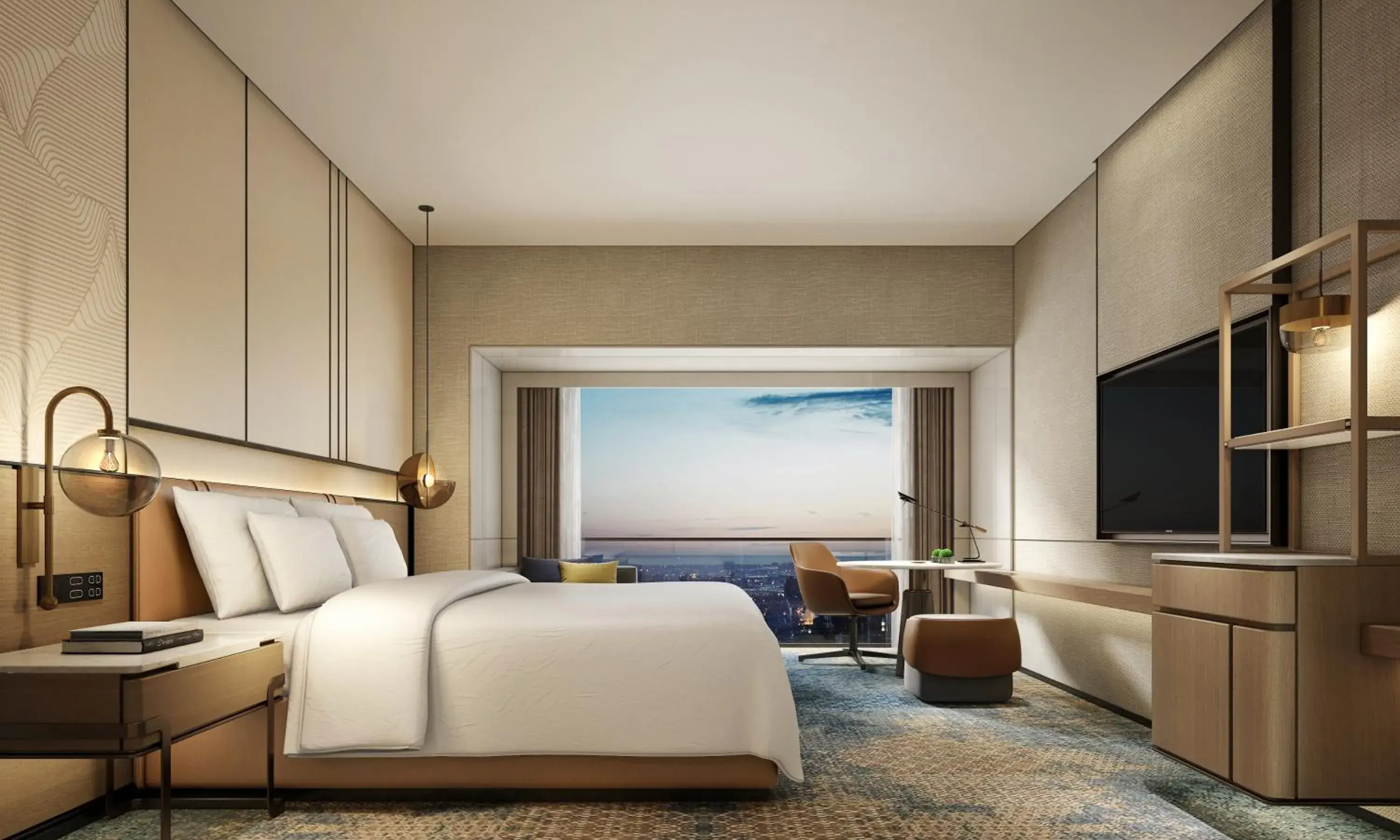 Bed in Crowne Plaza Hohhot City Center Bed in Crowne Plaza Hohhot City Center