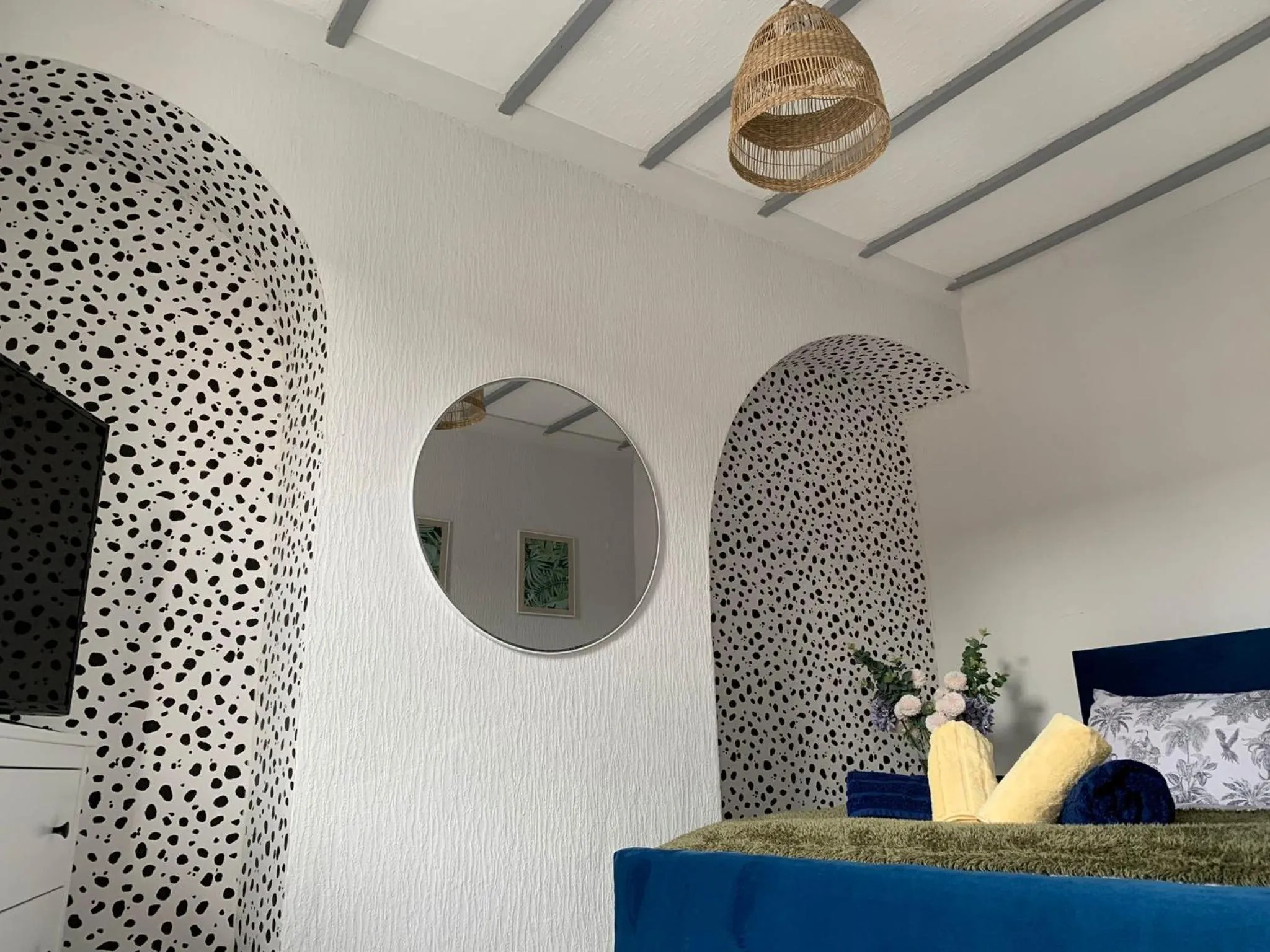 Bedroom in House of cosy dots