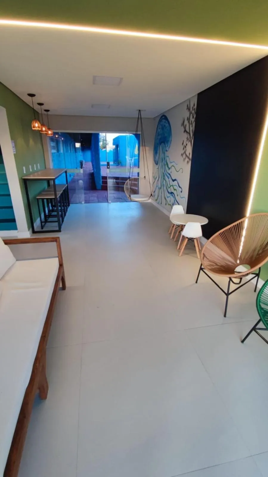 Communal lounge/ TV room, Bed in Pousada Portal da Praia