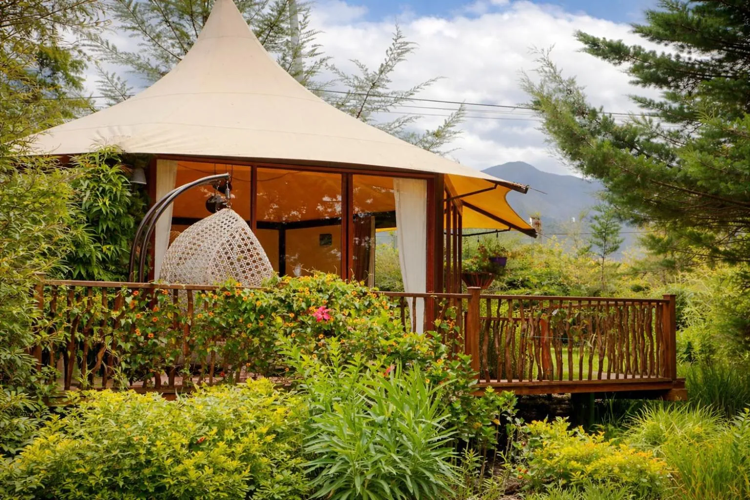 Garden view in GENKI LUXURY GLAMPING