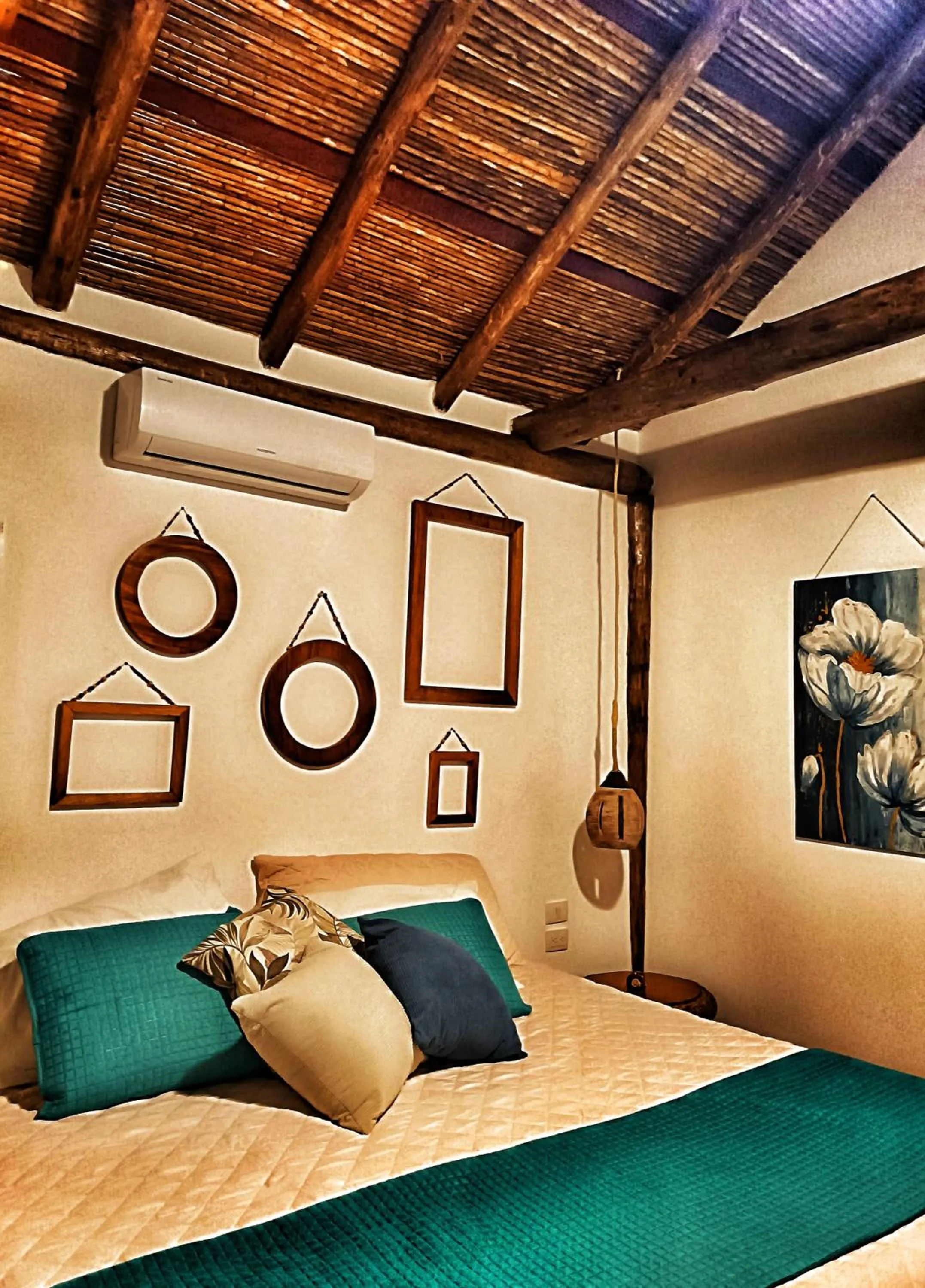 Bed in Hotel Cabañas Puesta del Sol