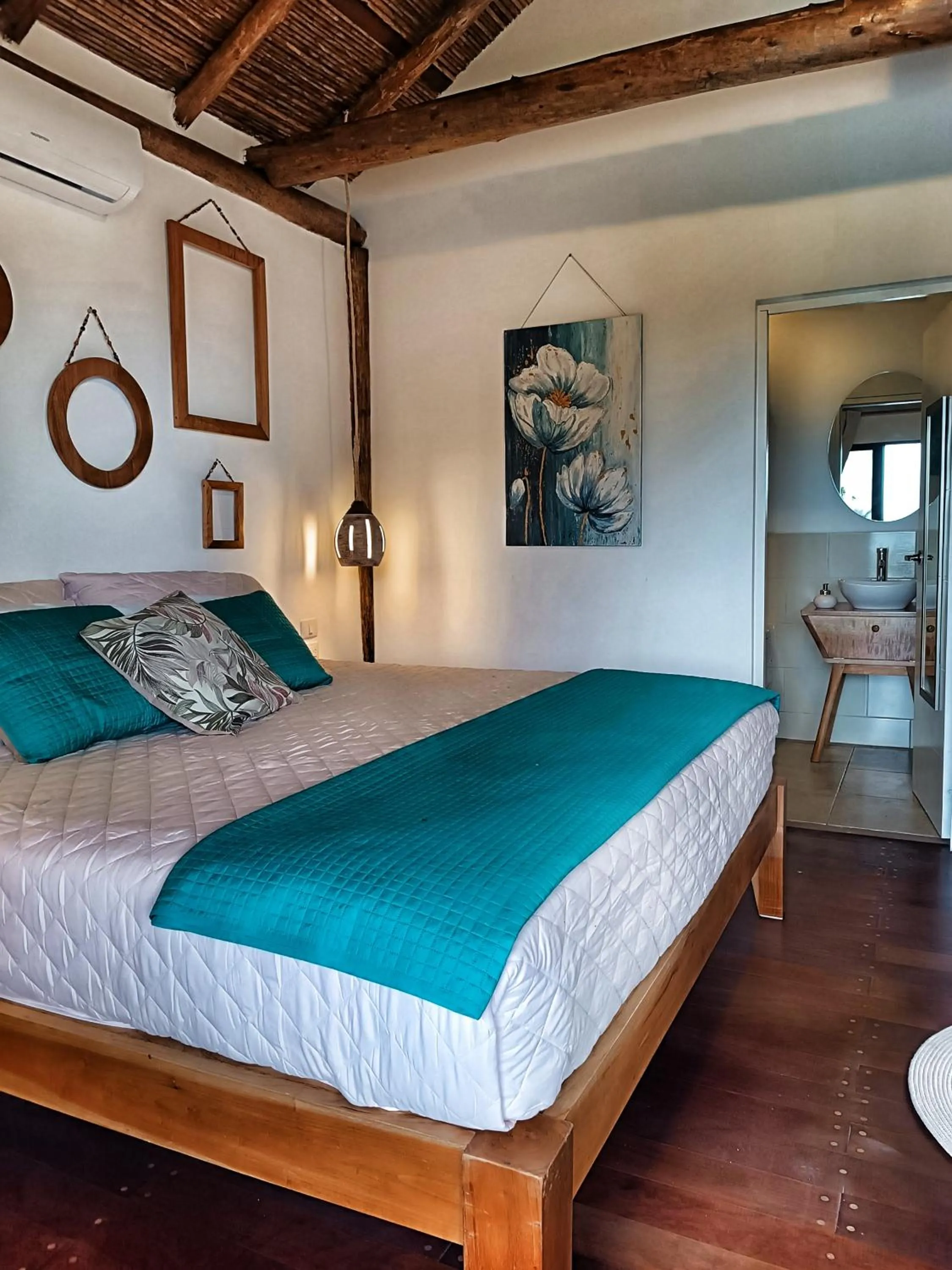 Bed in Hotel Cabañas Puesta del Sol