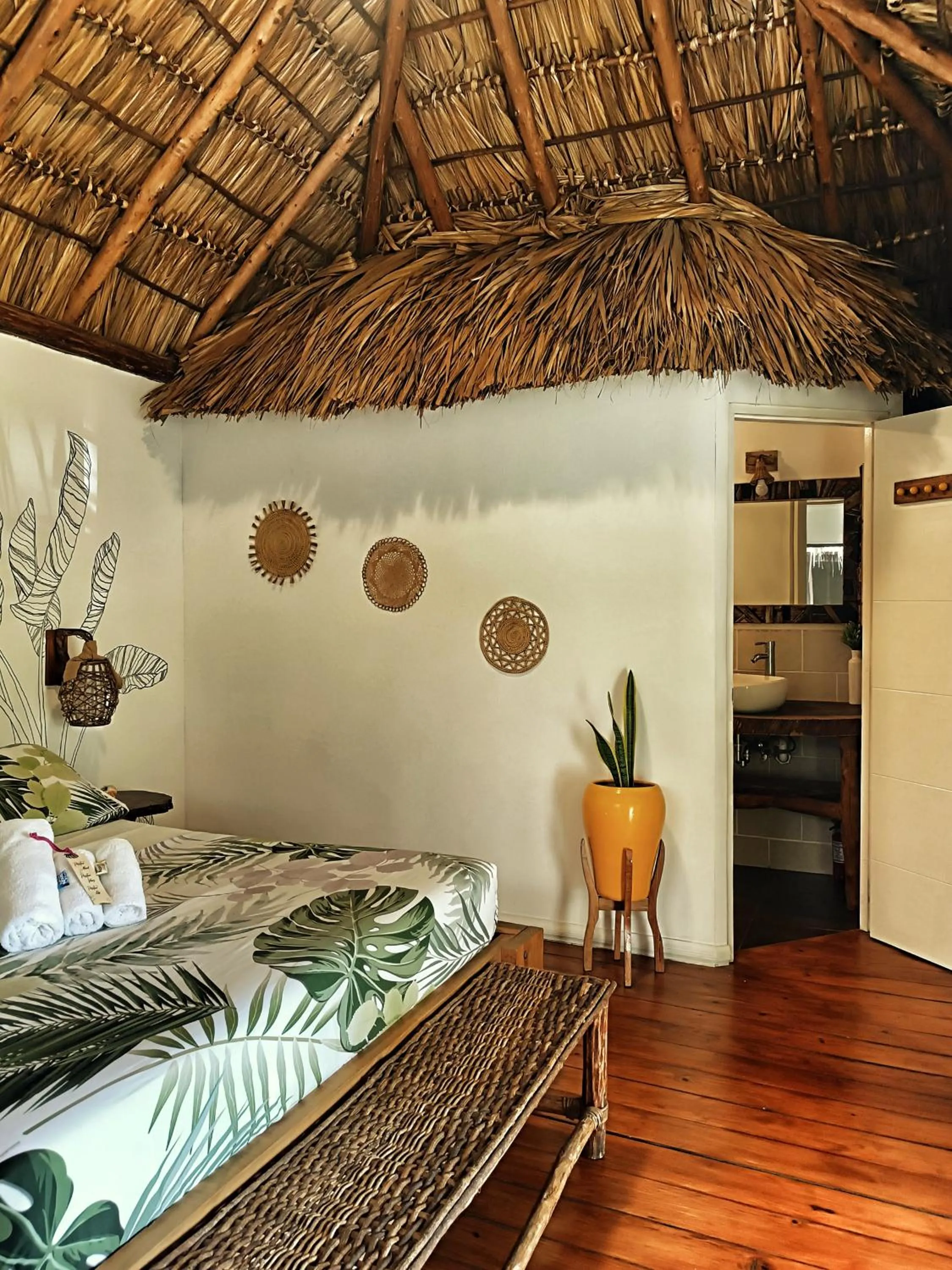 Bed in Hotel Cabañas Puesta del Sol