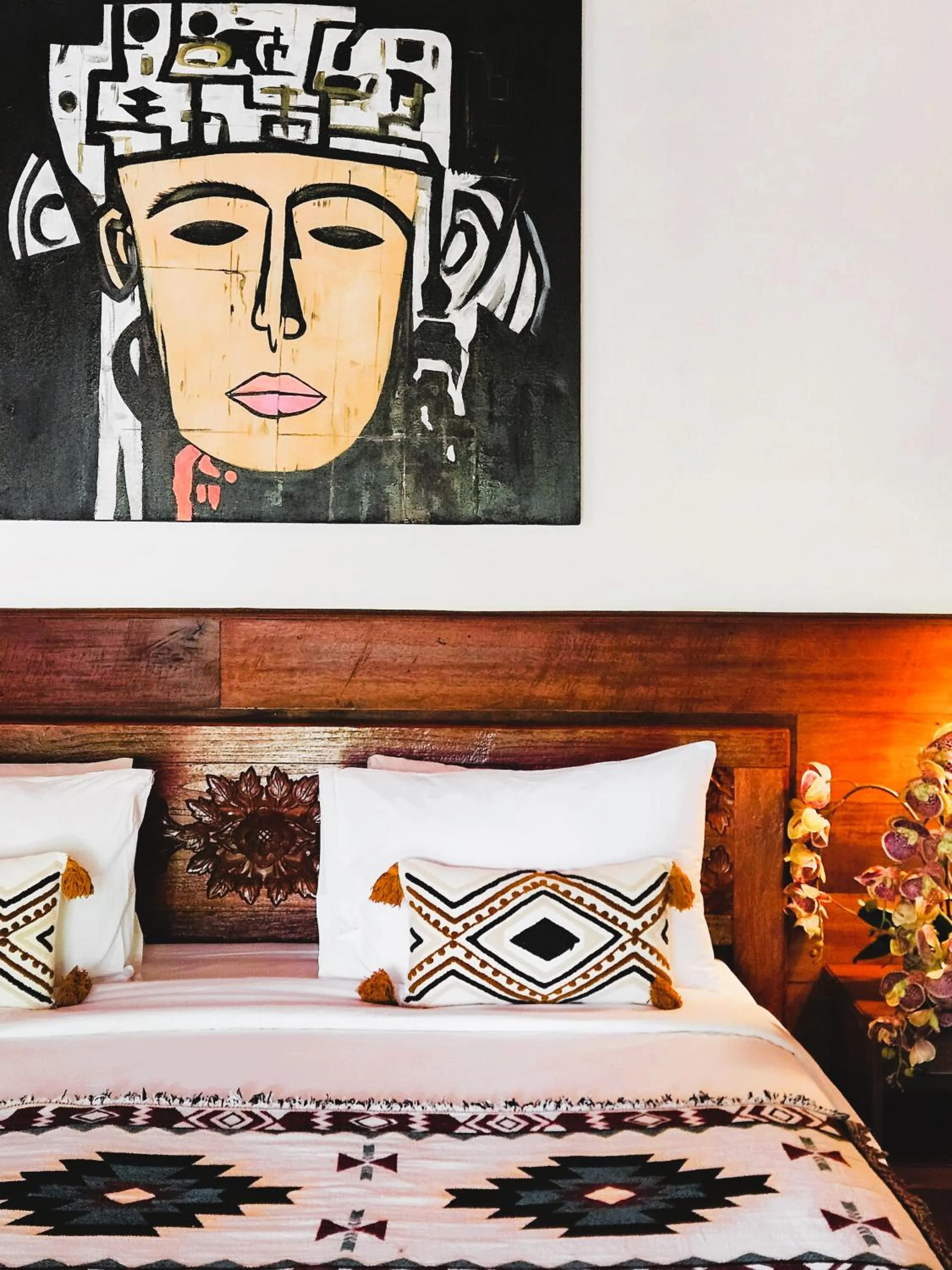 Bed in Villa Asrava Ubud