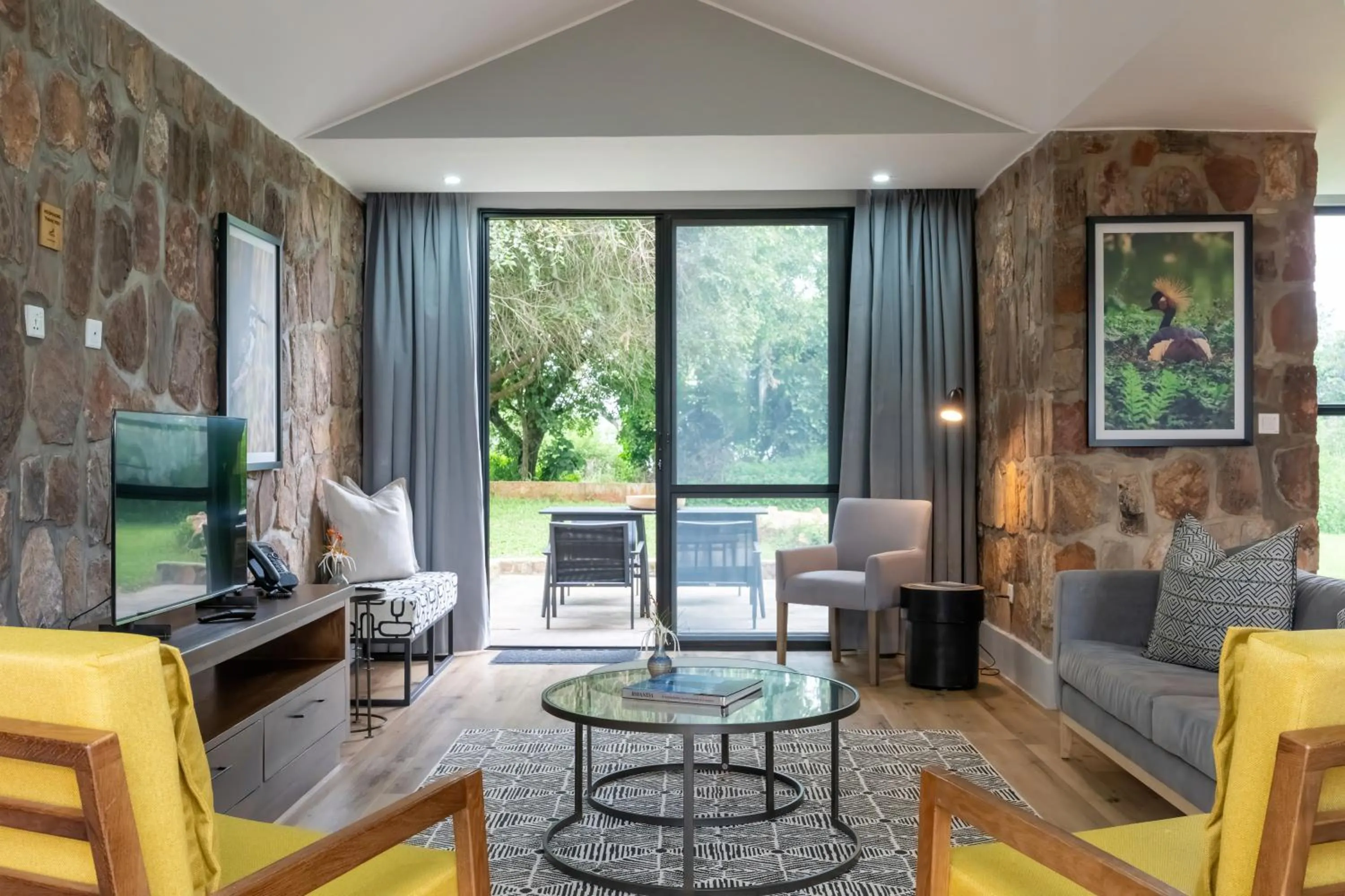 Seating area in Mantis Akagera Game Lodge